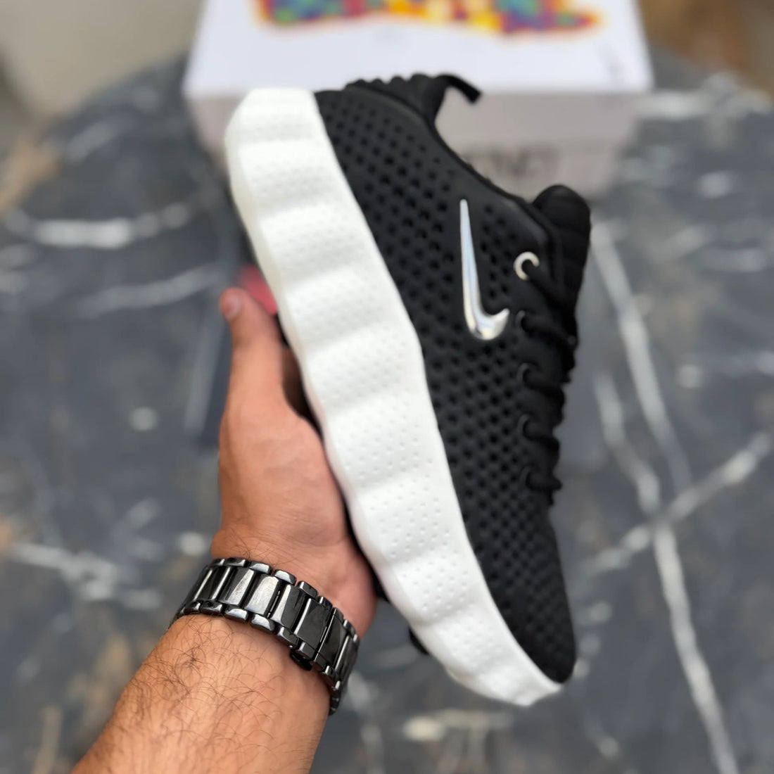Nike Mind 002 Black White Premium Quality (Dot Perfect)