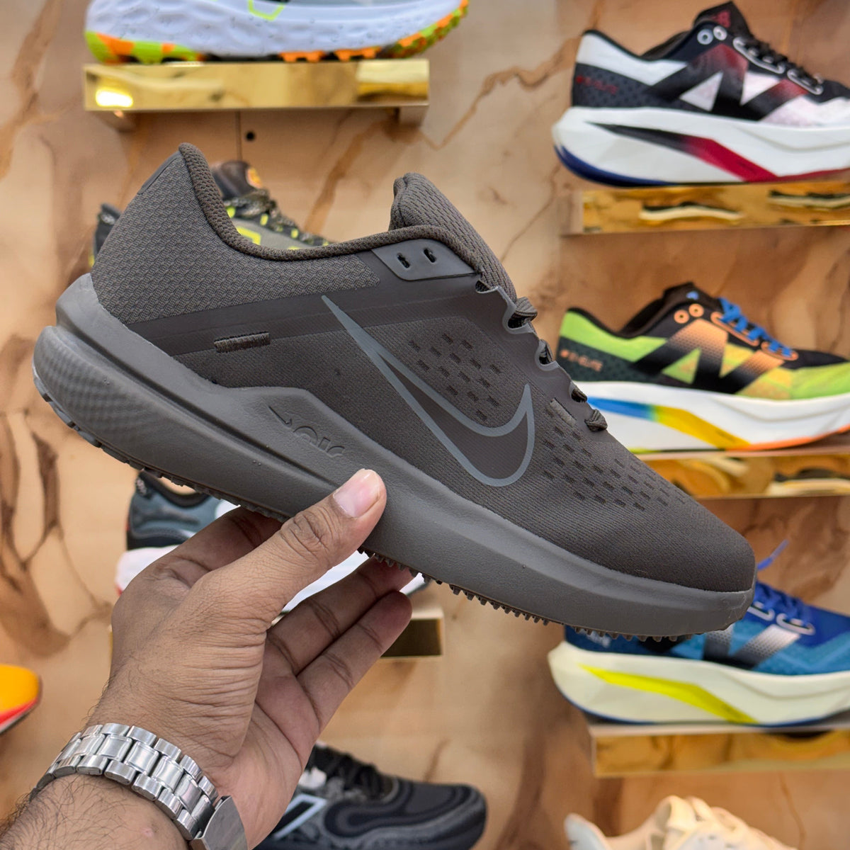 Nike Winflo X Army Green Premium Quality (Dot Perfect)