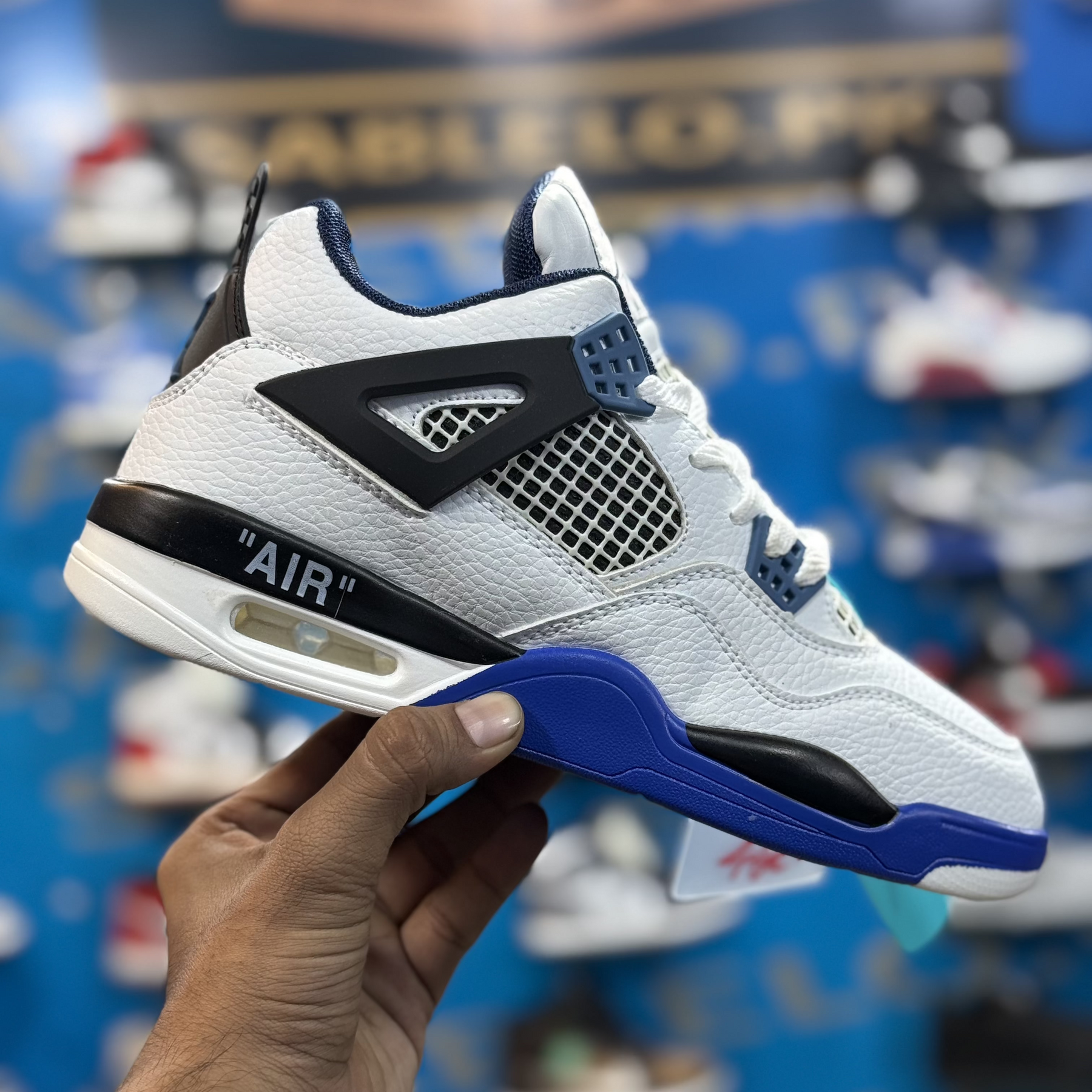 Nk Jordan 4 White Blue Without Box