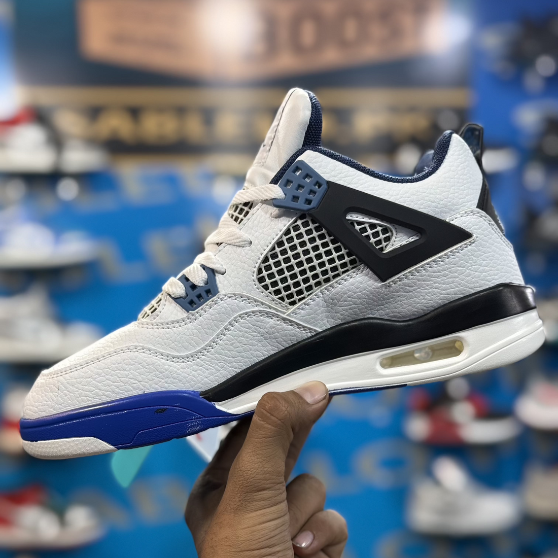 Nk Jordan 4 White Blue Without Box