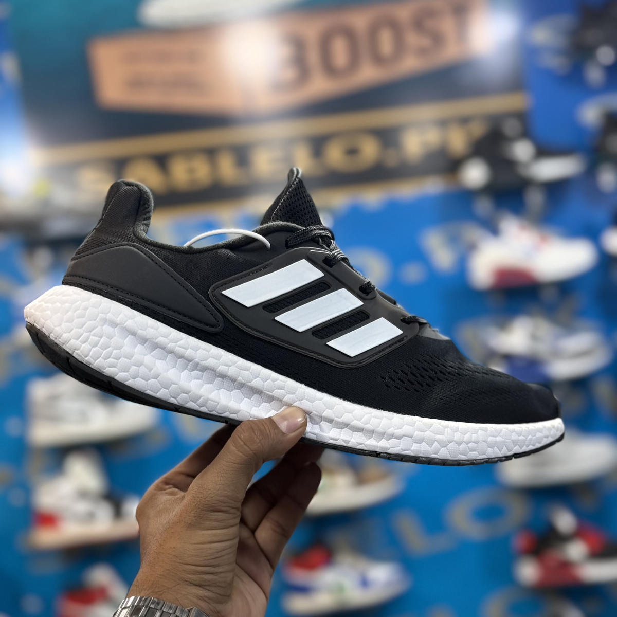 Adidas Pure Boost Black White Premium Quality (Without Box)