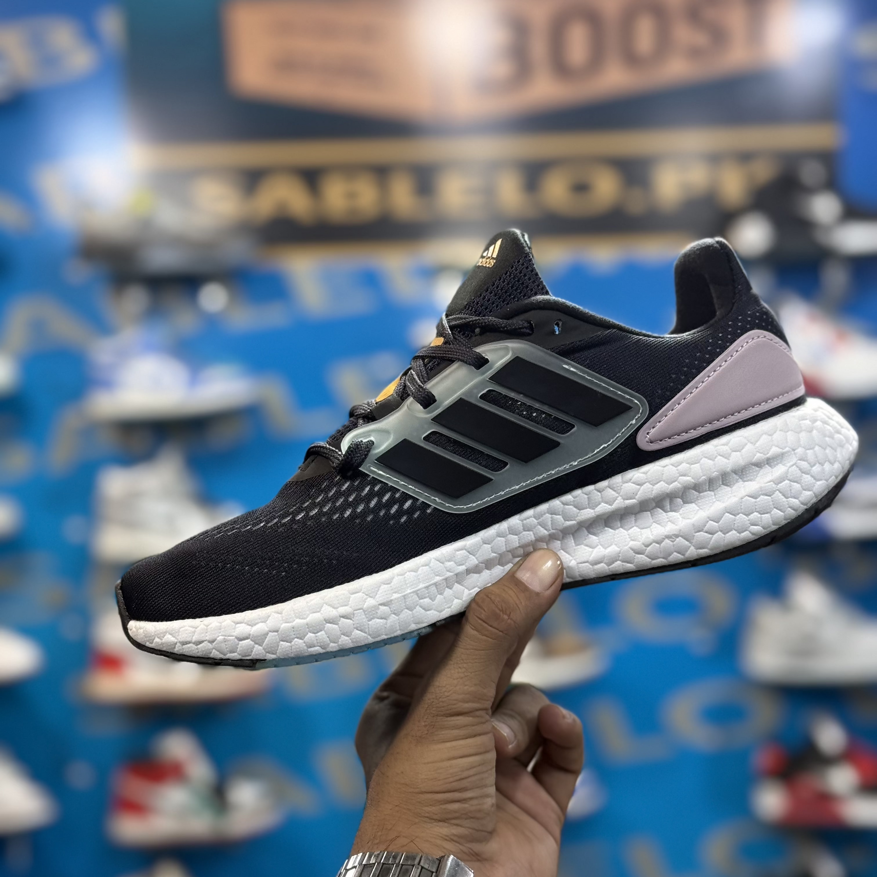 Adidas Pure Boost Black Pink White Premium Quality (Without Box)