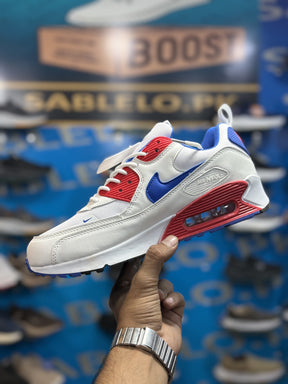 Nike Airmax 90 Premium White Blue Red