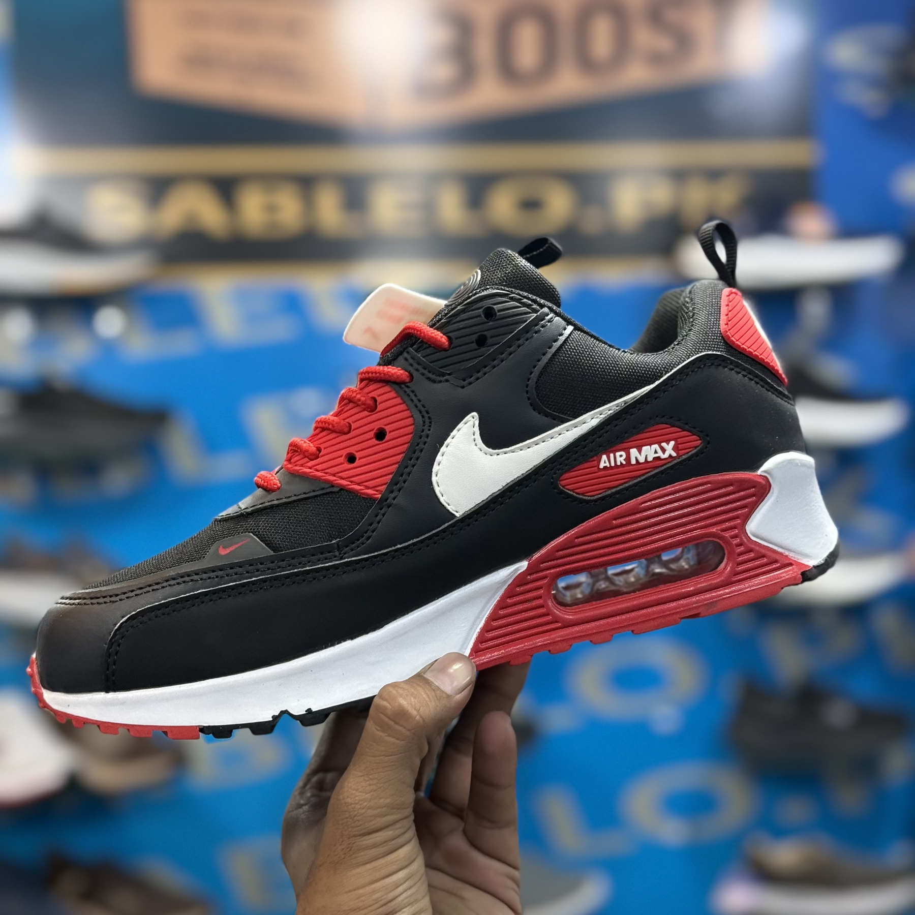 Nike Airmax 90 Premium Black Red