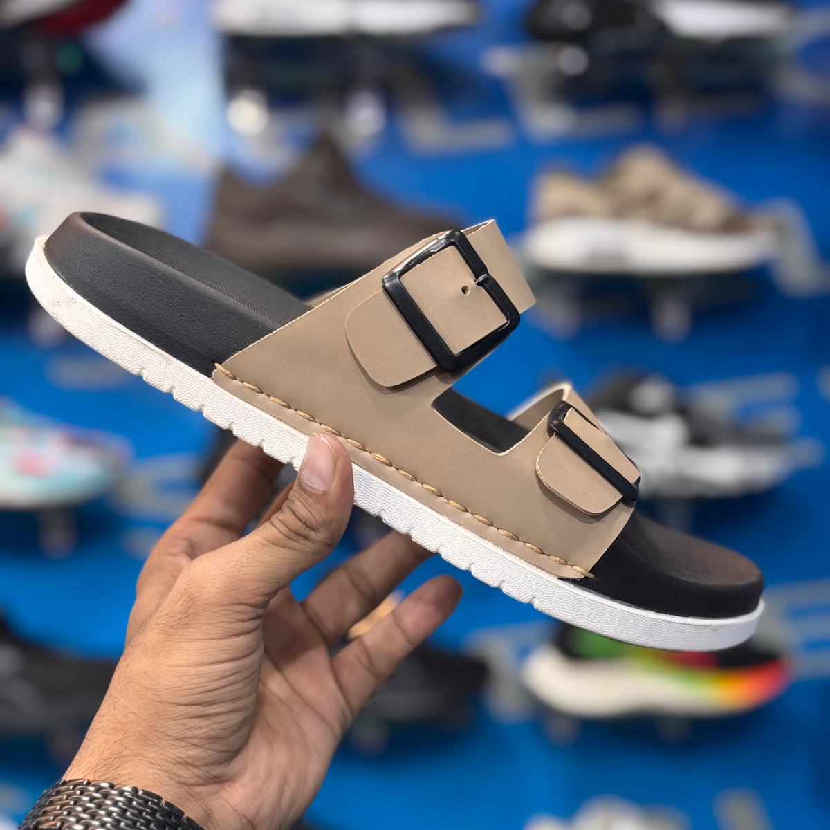 Skechers hyper burst slippers by gmc khaki