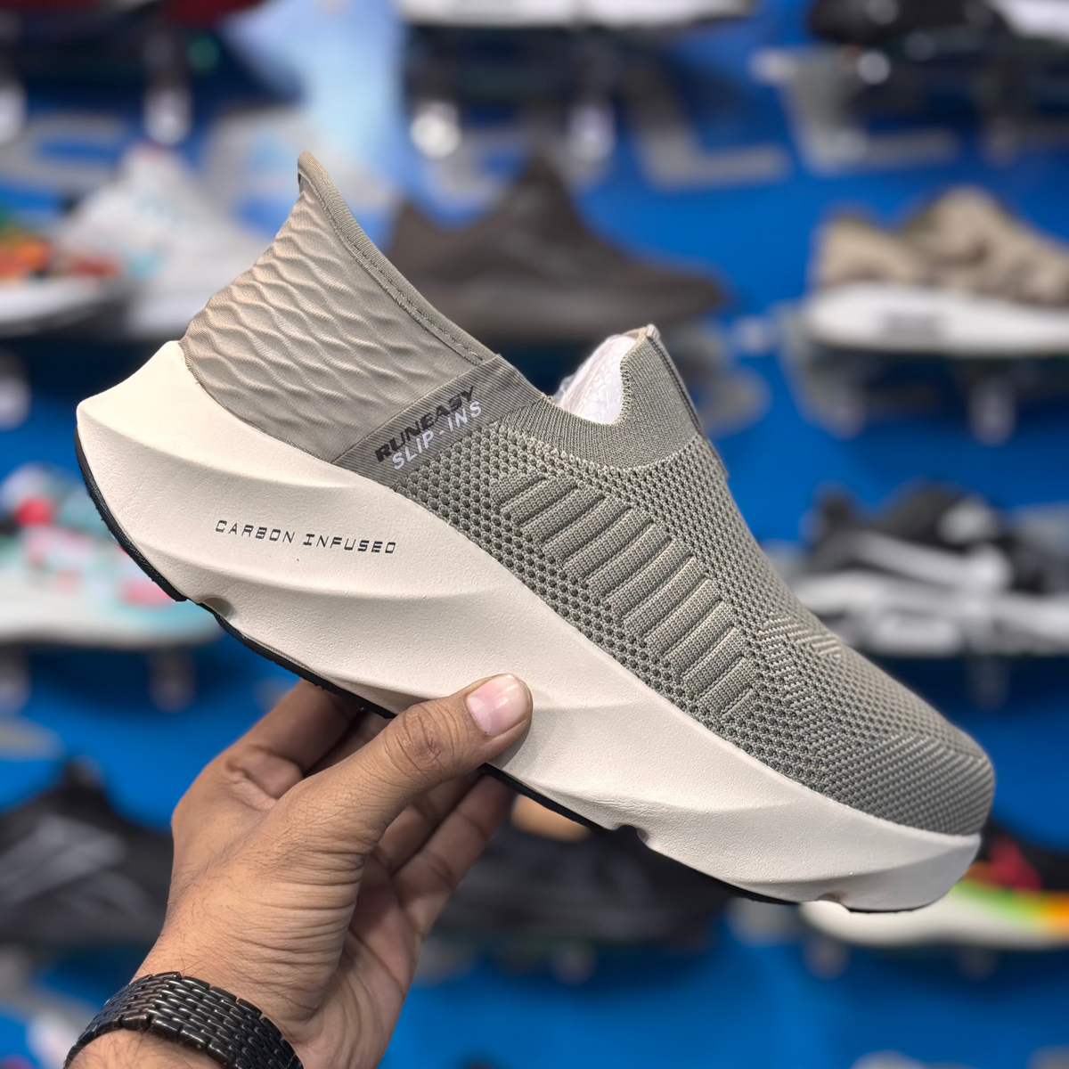 Skechers Run Easy Slip Ins Beige