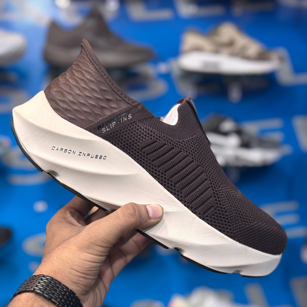 Skechers Run Easy Slip Ins Brown