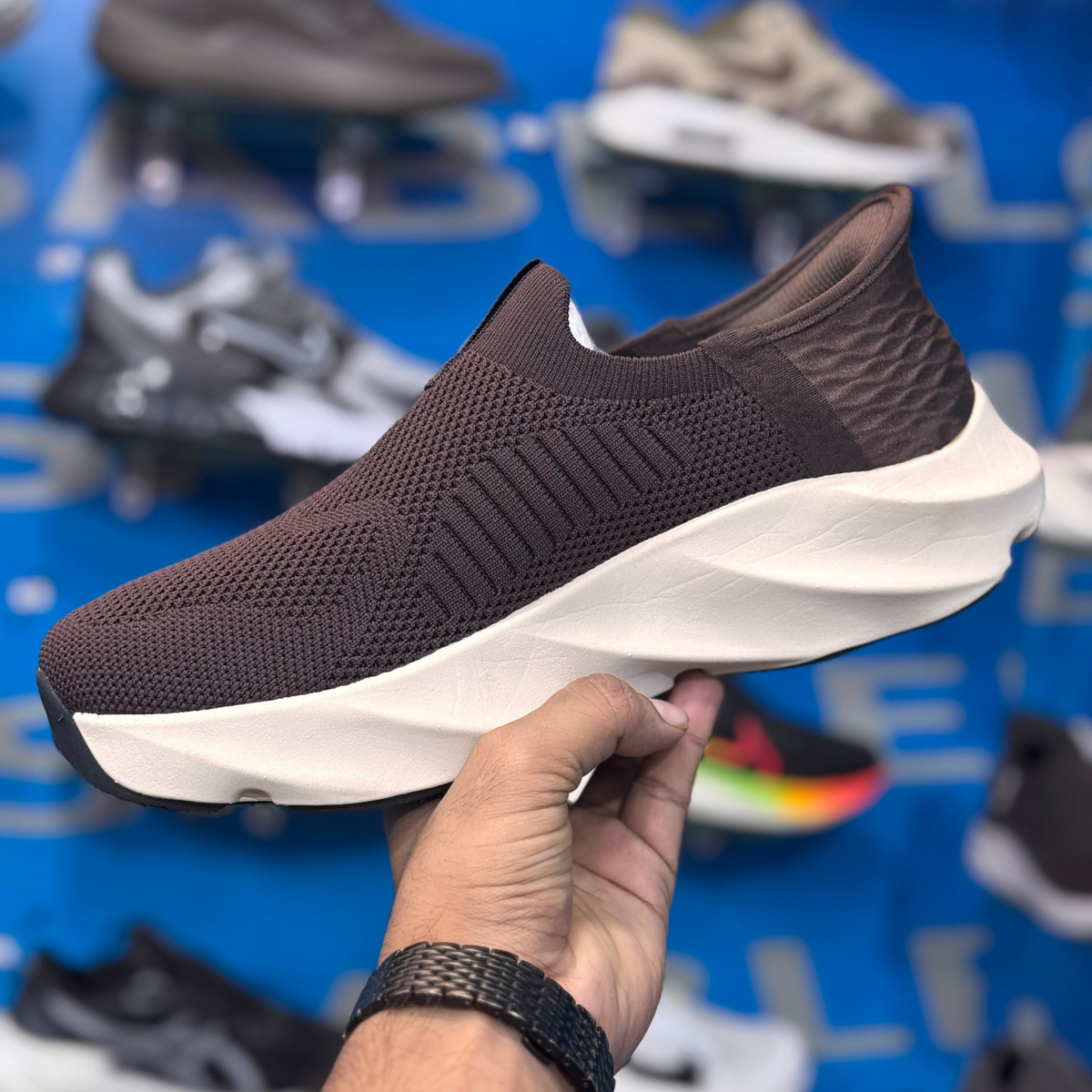 Skechers Run Easy Slip Ins Brown
