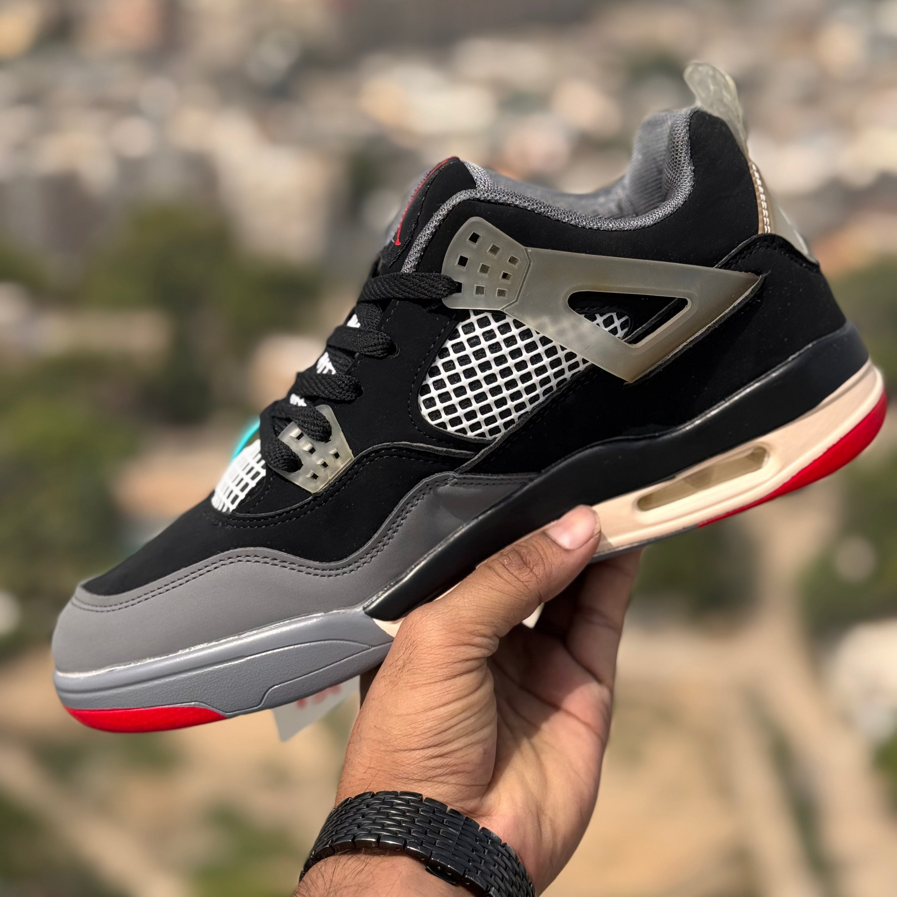 Nike Jordan 4 Gray Black Withou Box