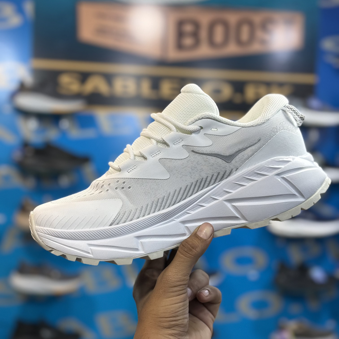 Hoka Skyline Float White Premium Quality (Dot Perfect)