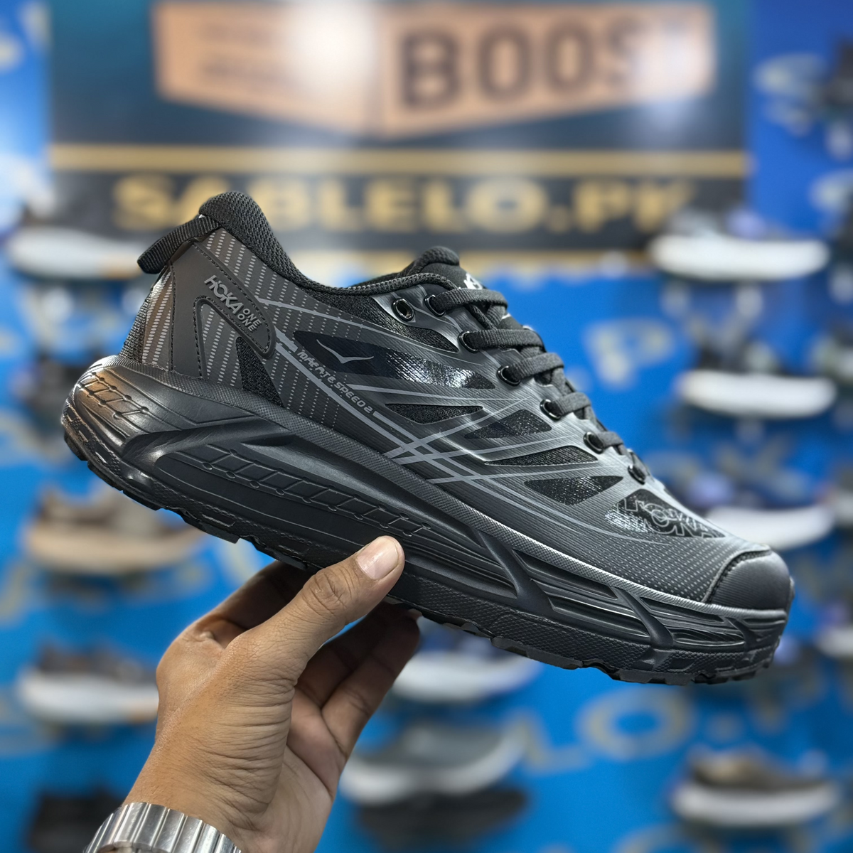 Hoka One One Triple Black Premium Quality (Dot Perfect)