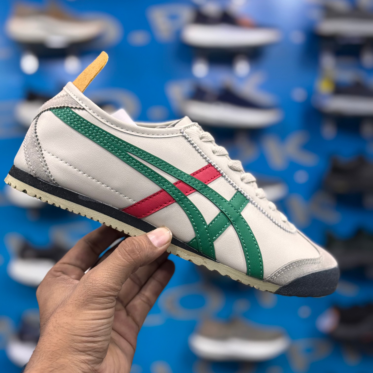 Onitsuka Tiger Birch Green Red Premium Quality (Dot PErfect)