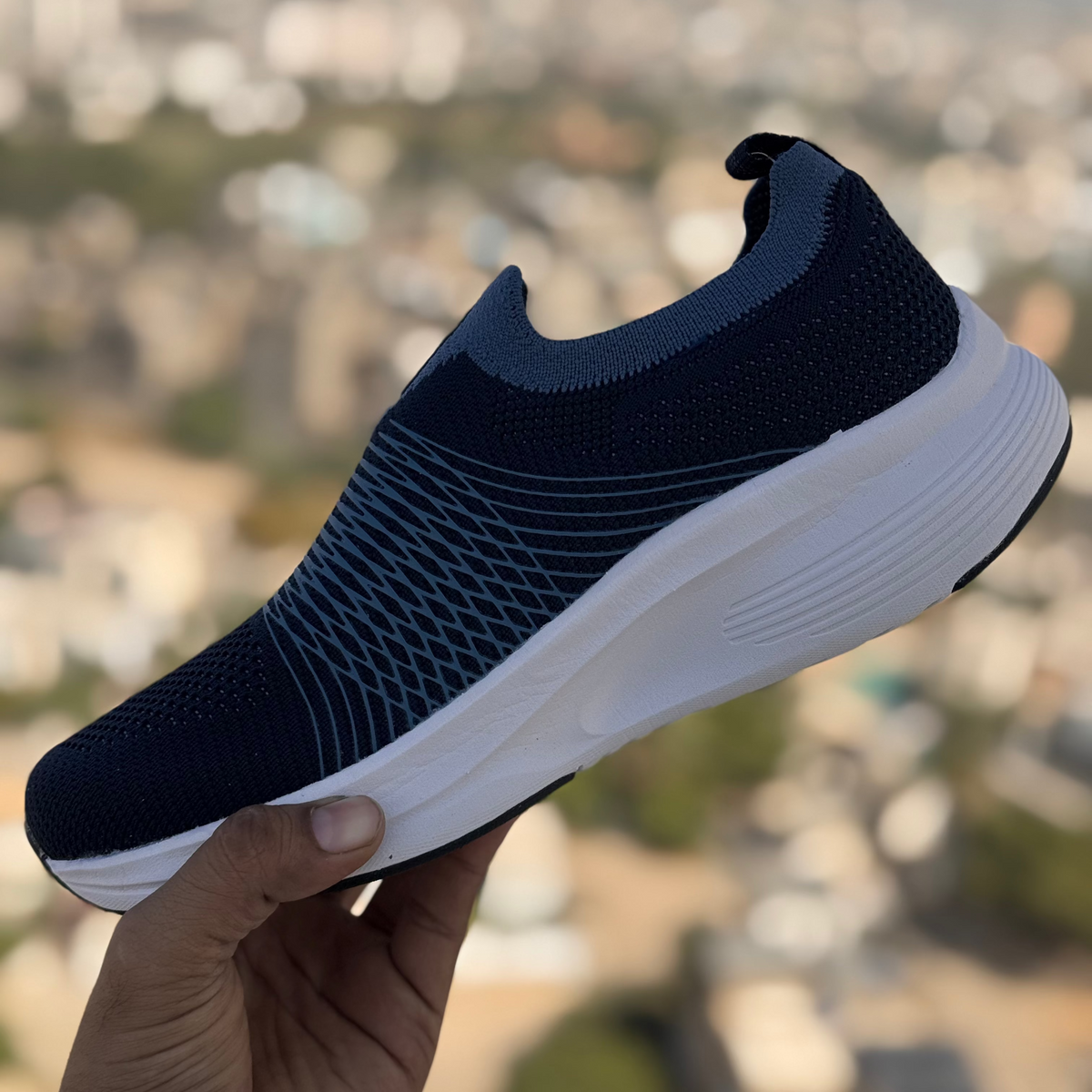 Skechers Max Cushion Blue White Premium Quality