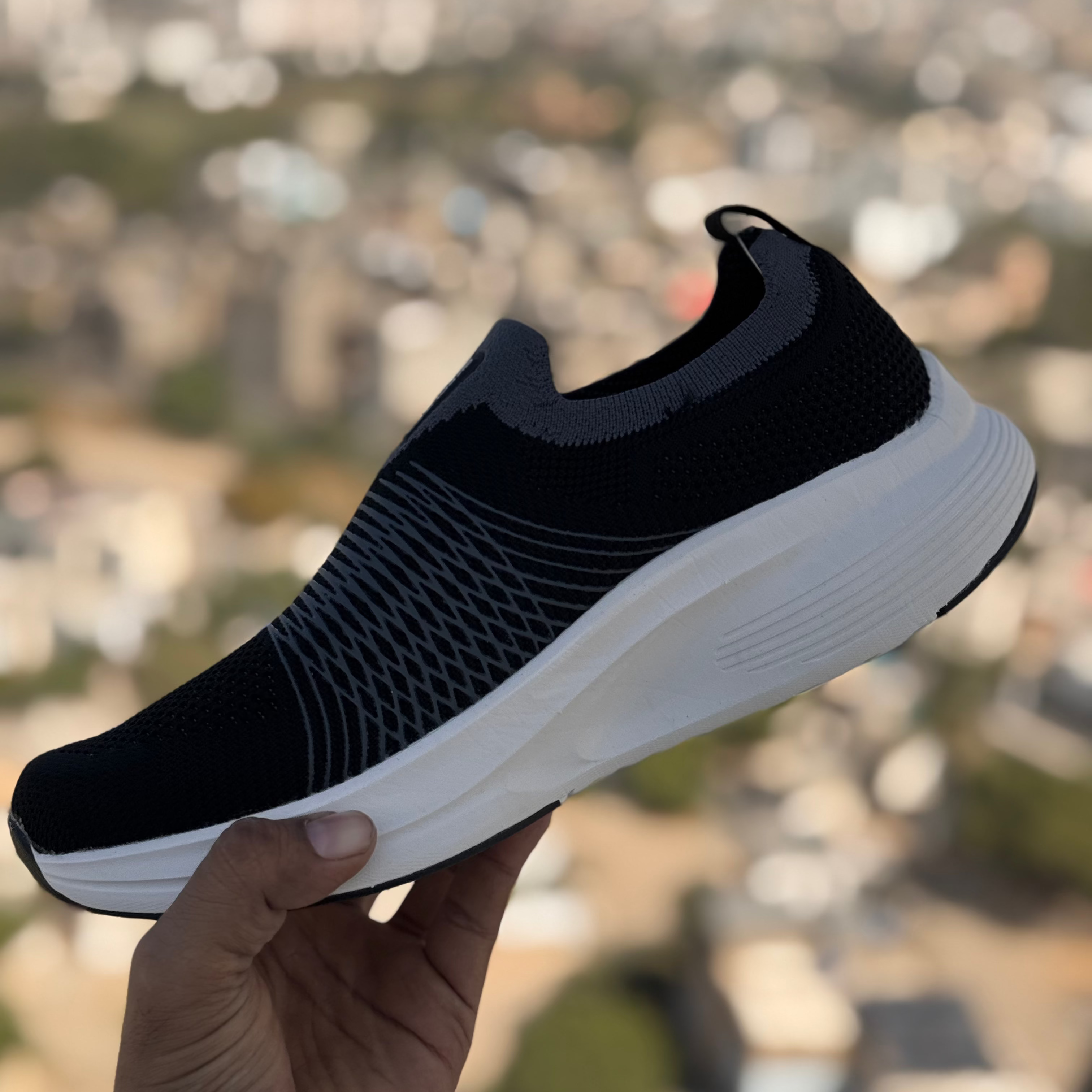 Skechers Max Cushion Black White Premium Quality
