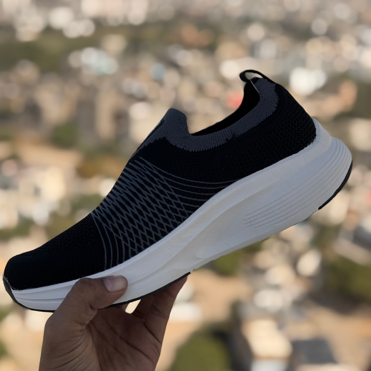 Skechers Max Cushion Black White Premium Quality