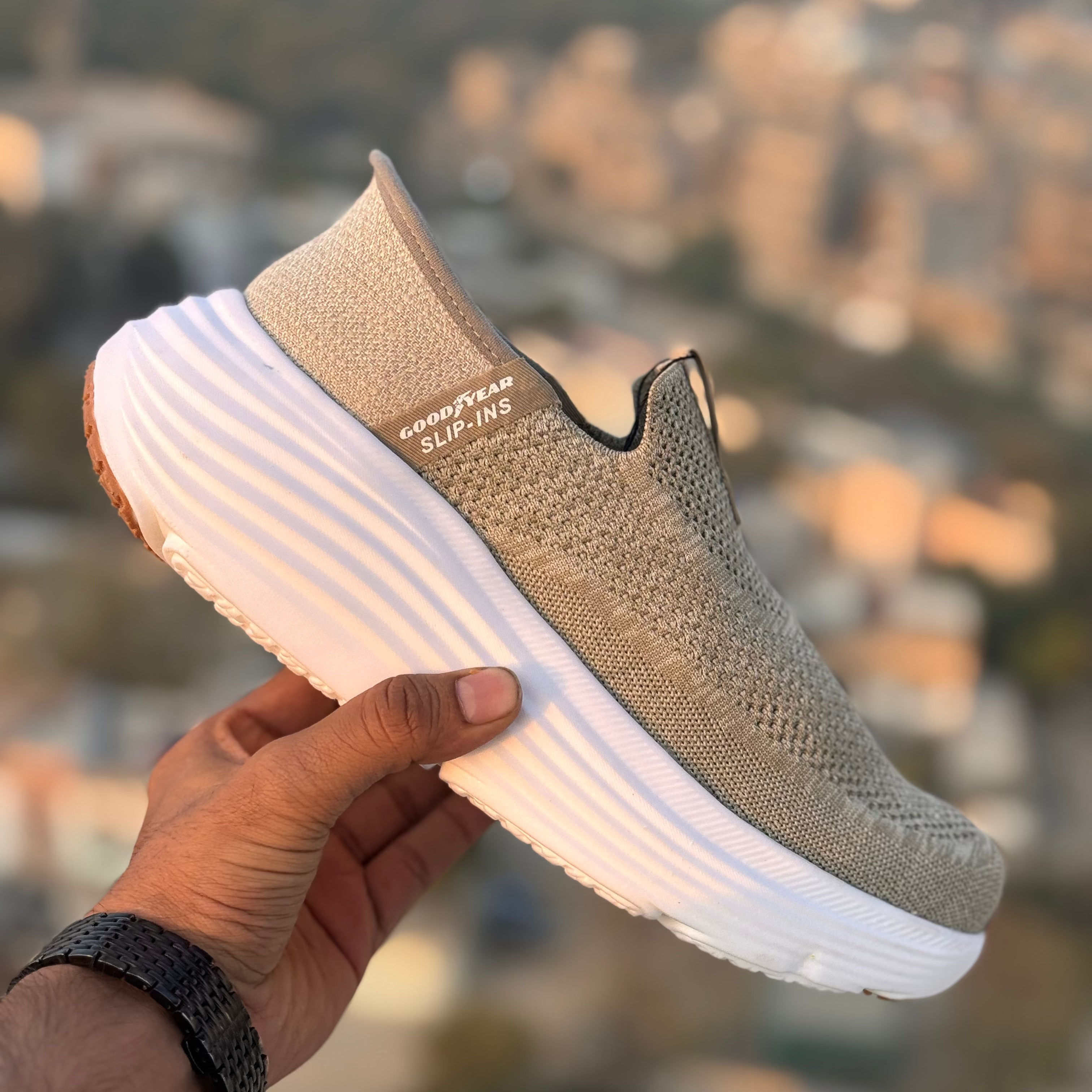 Skechers Max Cushion Slip Ins Beige