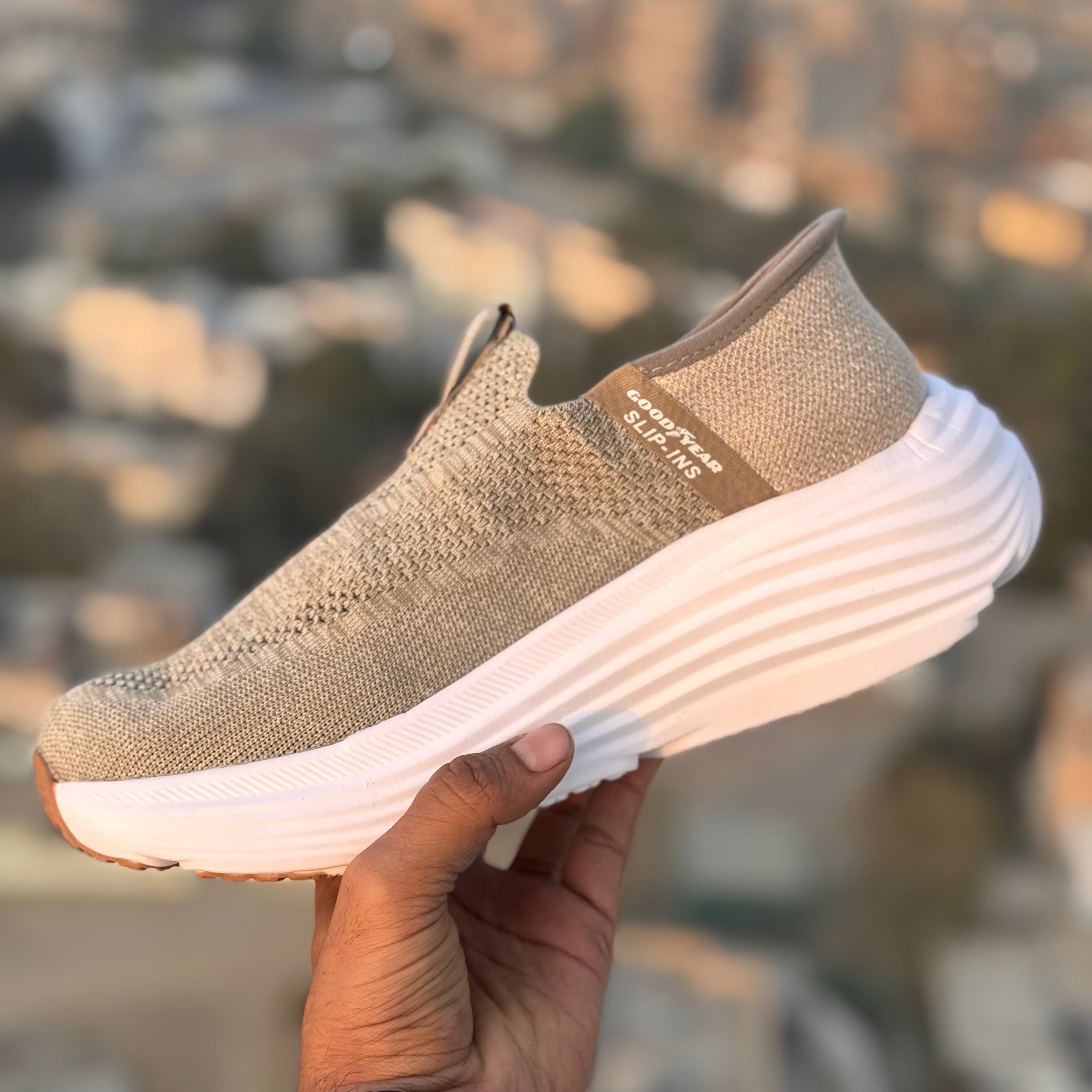 Skechers Max Cushion Slip Ins Beige