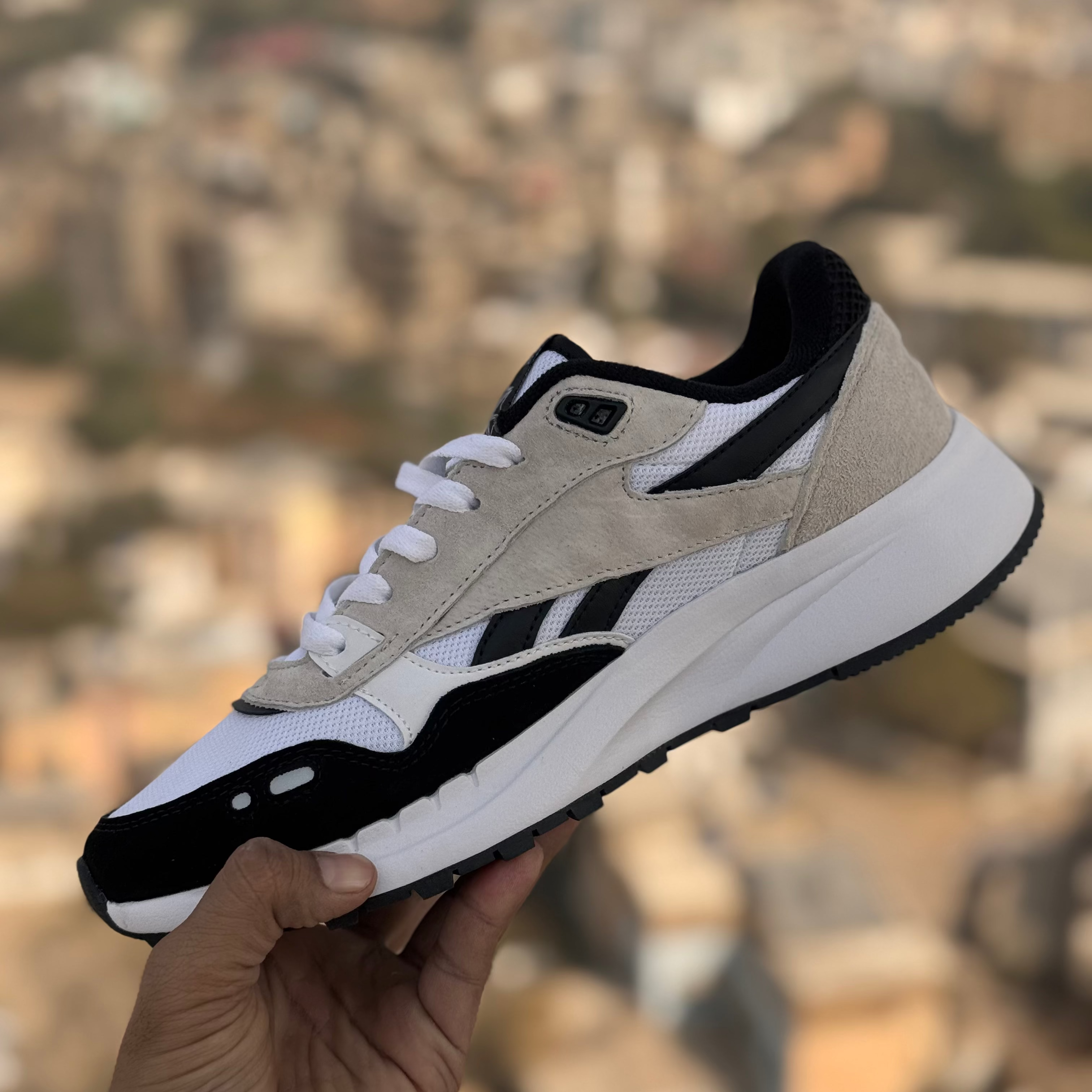 Reebok Classic Leather 2400 White Black Premium Quality (Dot Perfect)