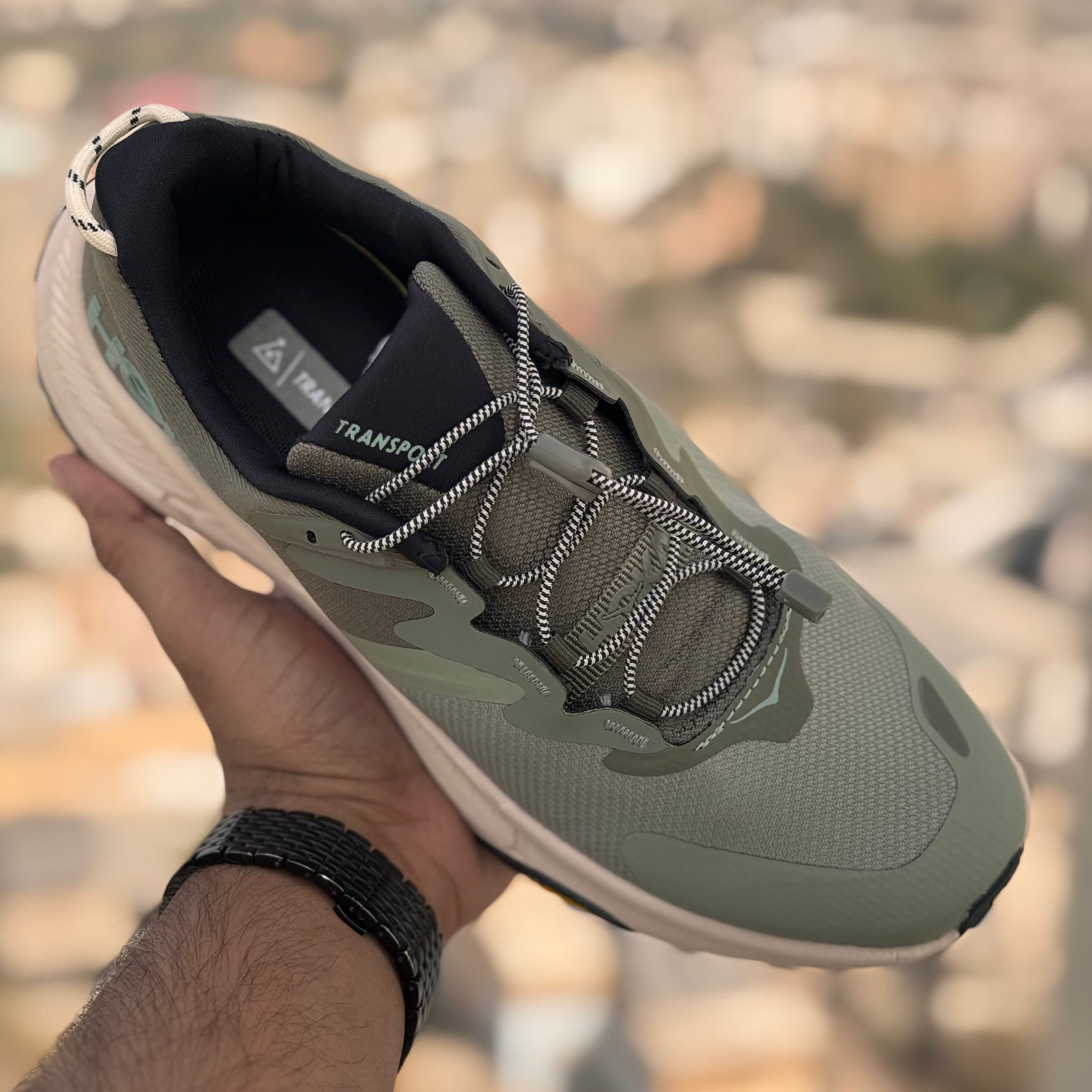 Hoka Transport Beige Premium Quality (Dot Perfect)