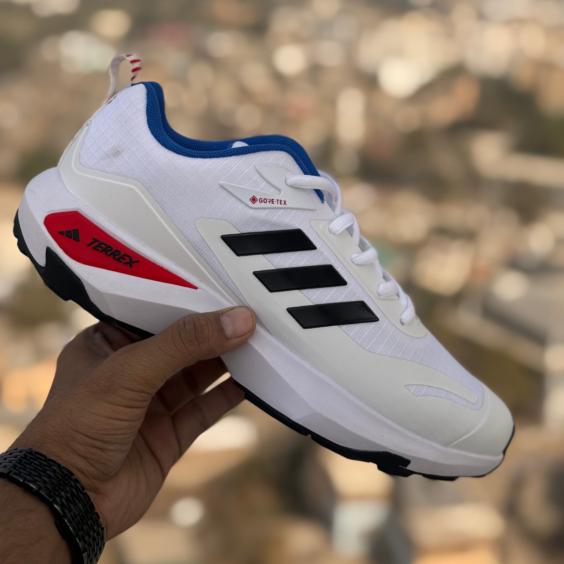 Adidas Tarrex Gore Tex White Red Premium Quality (Dot Perfect)