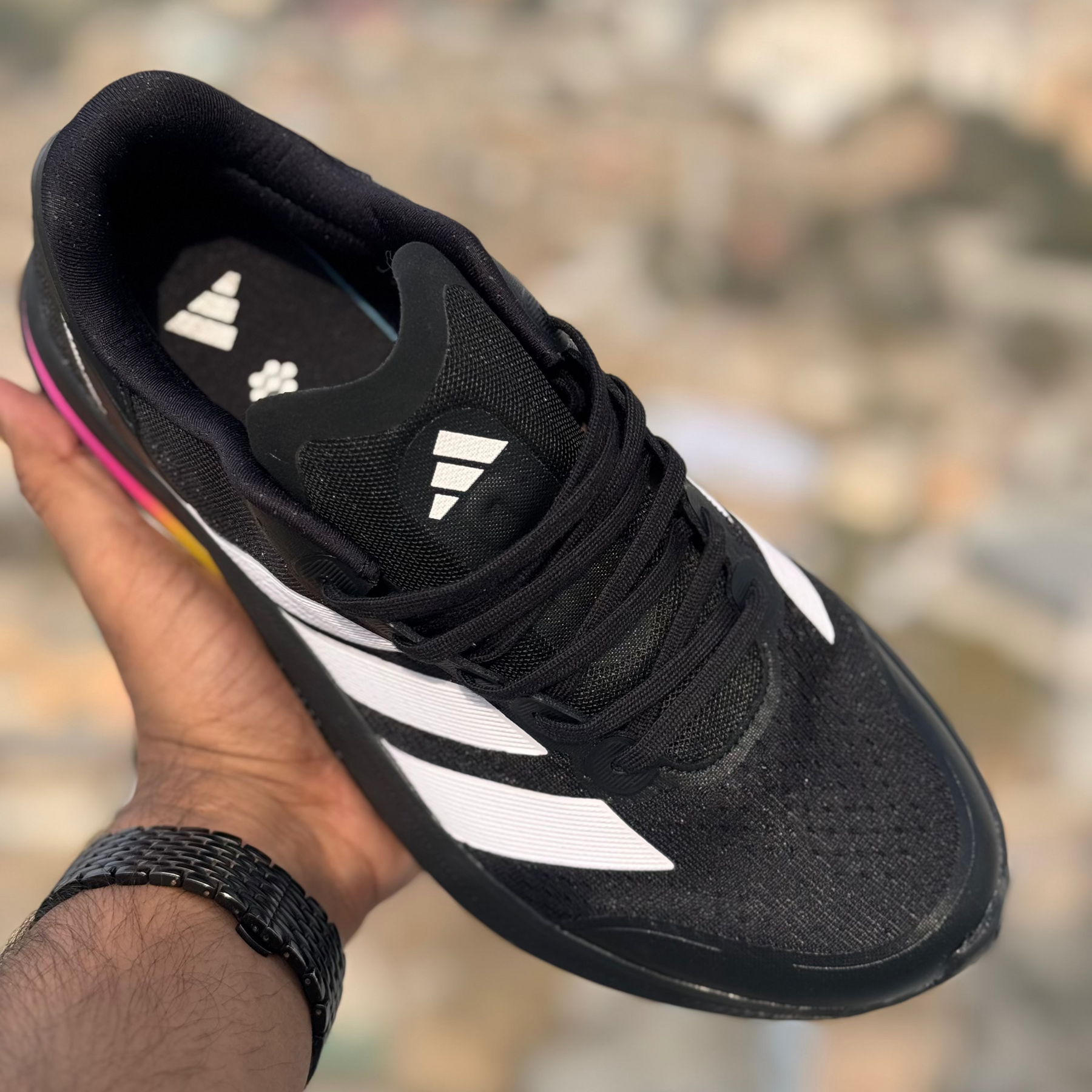 Adidas Duramo Speed 2 Black White Premium Quality (Dot Perfect)