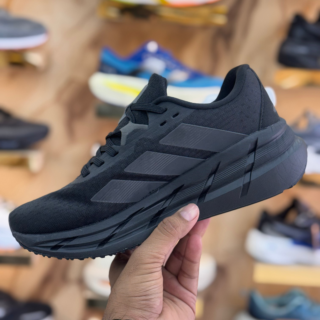 Adidas AdiStar 3 Triple Black Premium Quality (Dot Perfect)