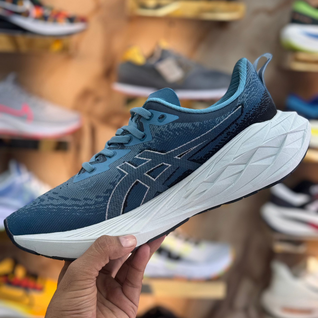 ASICS NOVABLAST 4 BLUE TEAL Premium Quality (Dot Perfect)