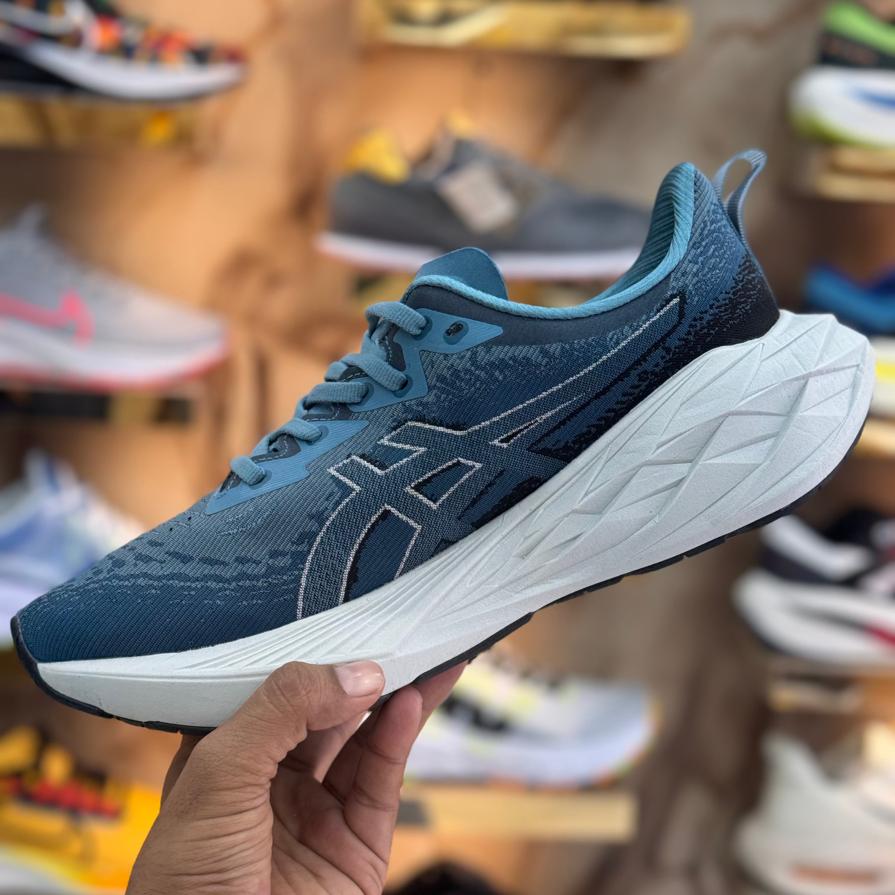 ASICS NOVABLAST 4 BLUE TEAL Premium Quality (Dot Perfect)
