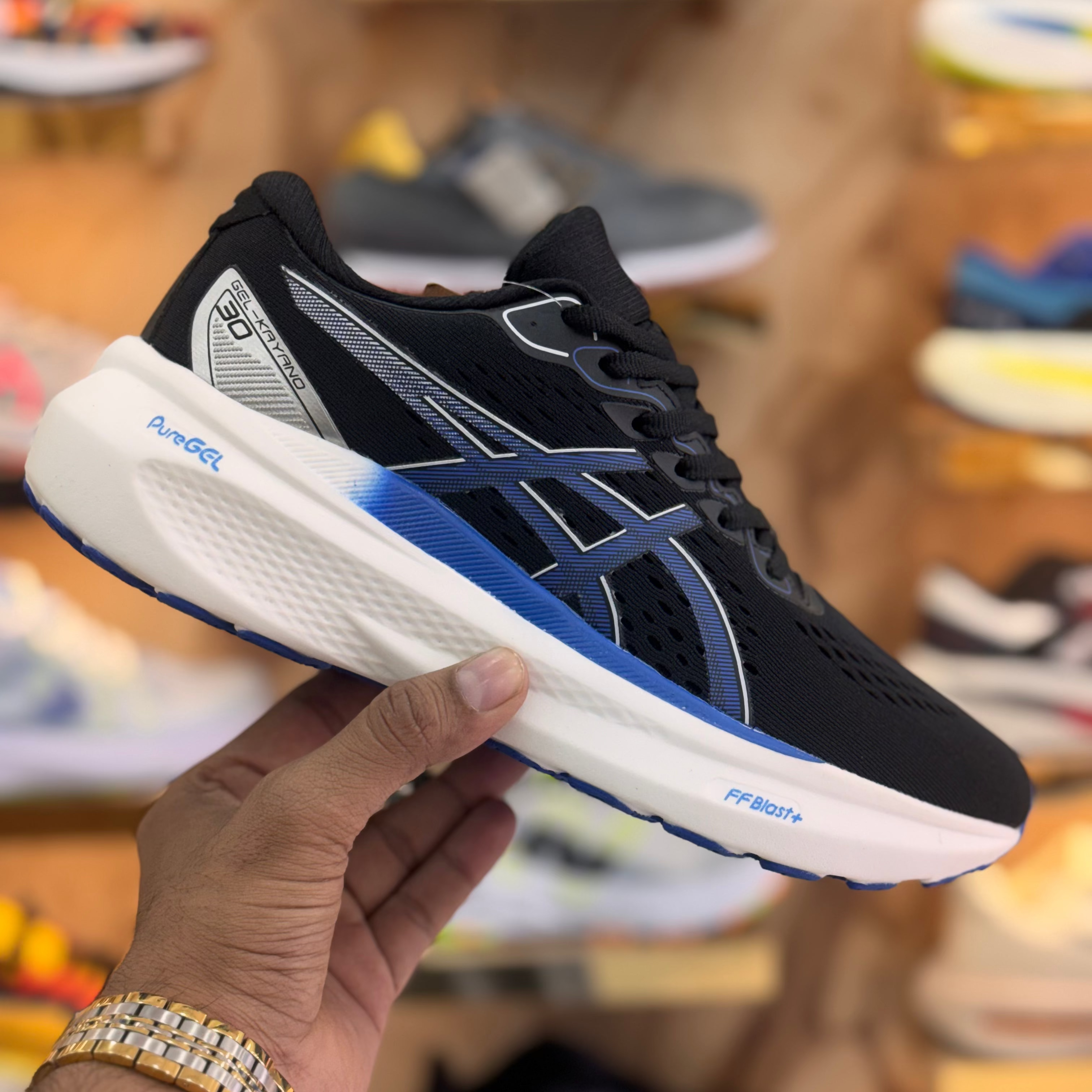 ASICS GEL KAYANO 30 BLUE BLACK WHITE  PREMIUM QUALITY