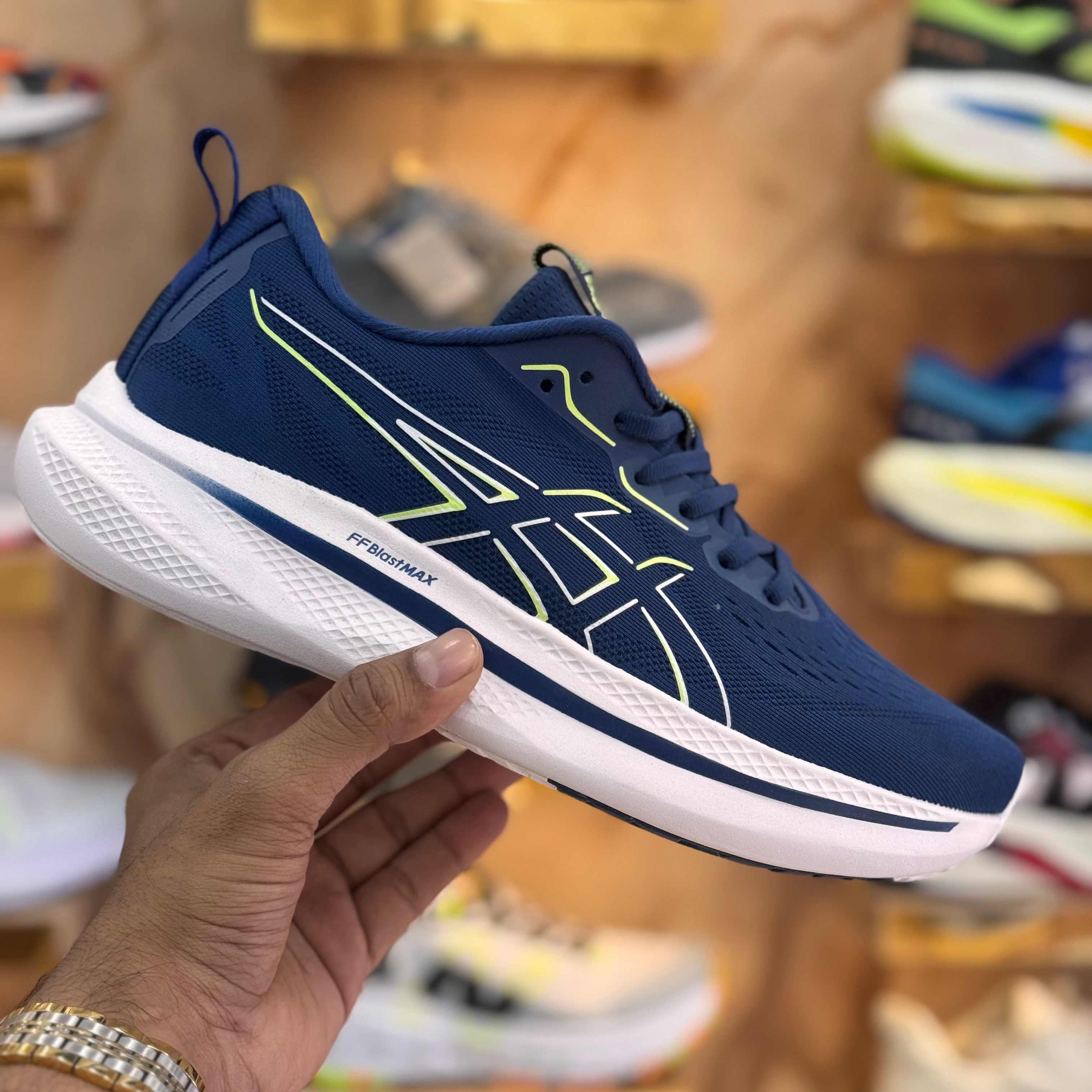 ASICS FF BLAST MAX BLUE PREMIUM QUALITY (DOT PERFECT)