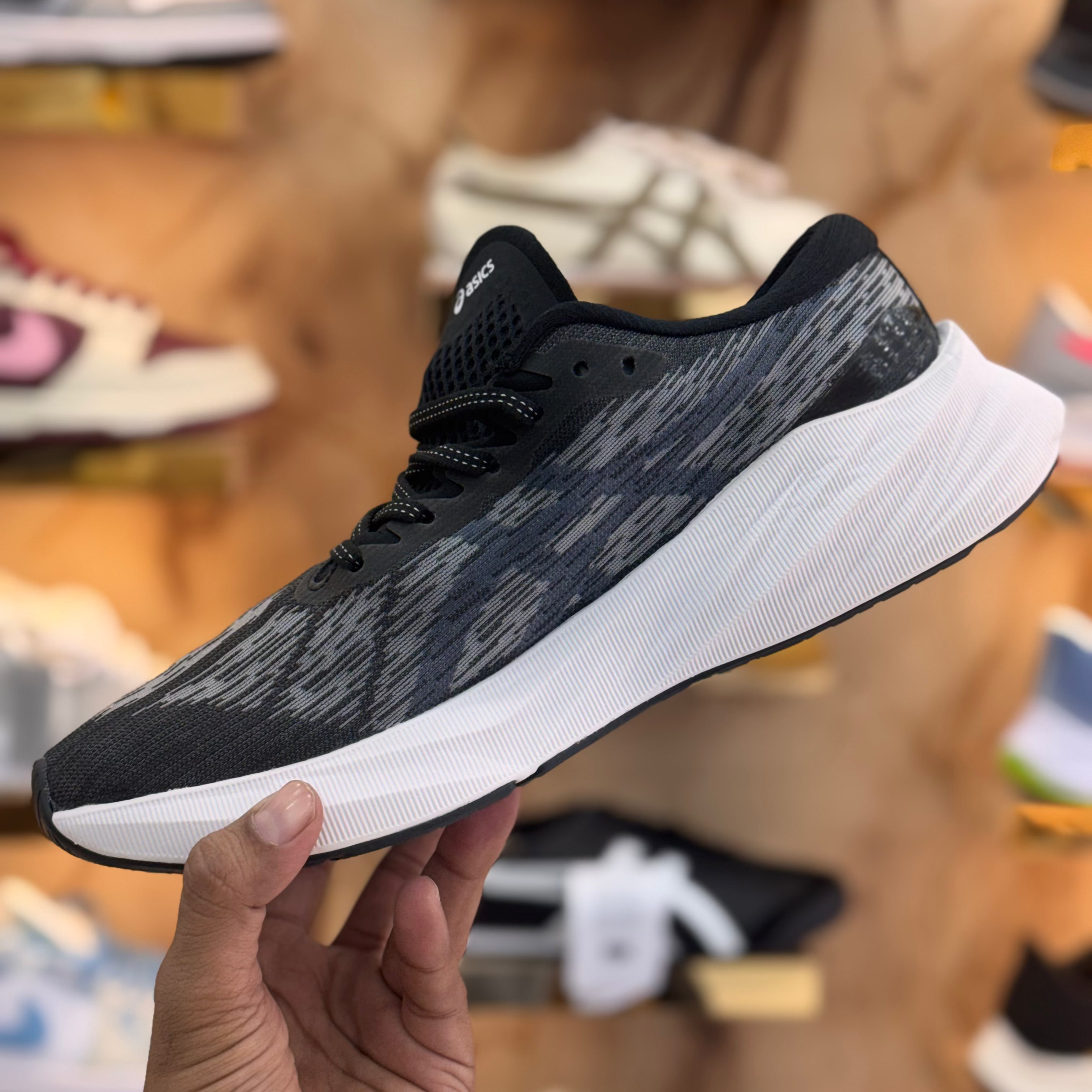 ASICS NOVA BLAST FF BLAST GREY WHITE PREMIUM QUALITY (DOT PERFECT)