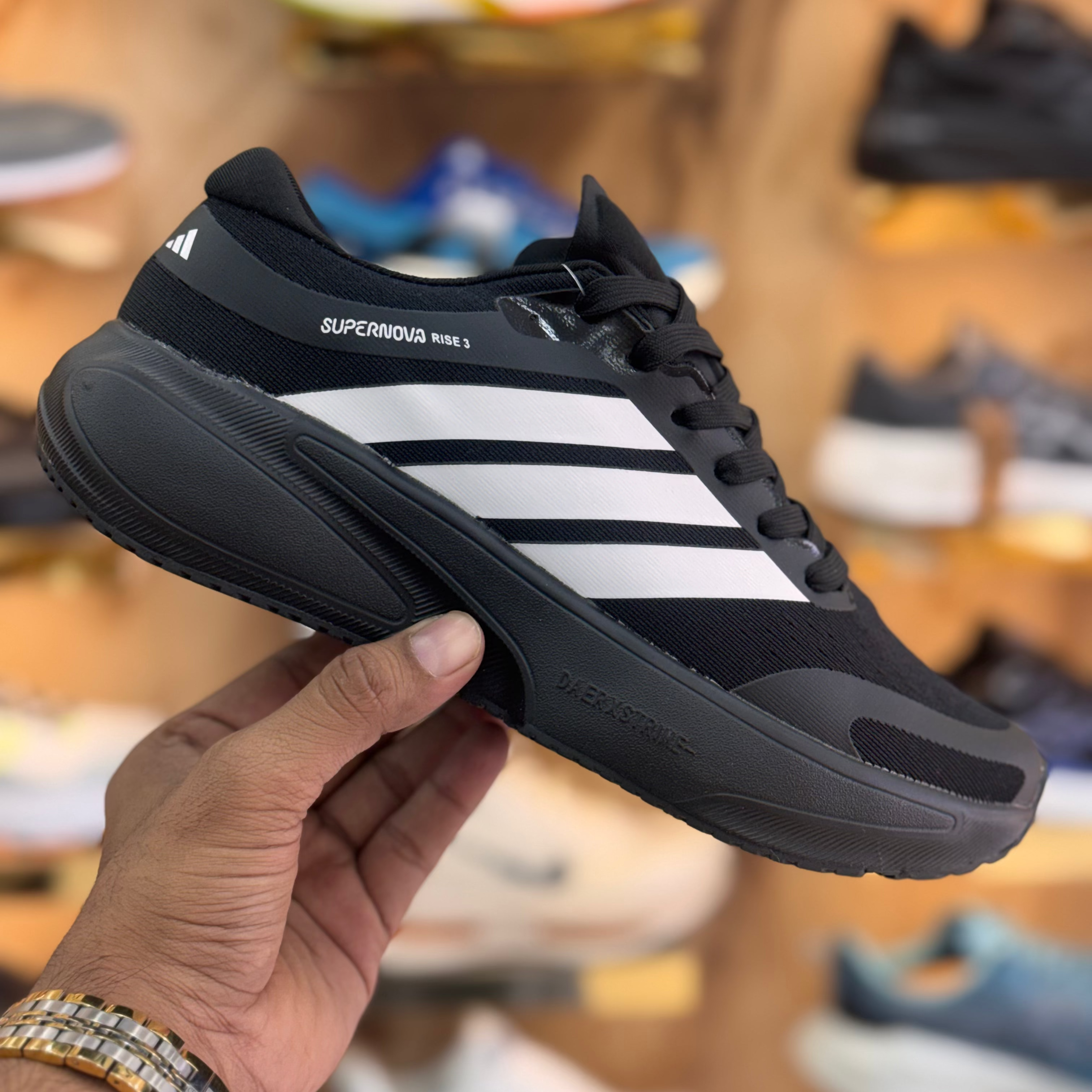 Adidas Super Nova Rise 3 Black Premium Quality (Dot Perfect)