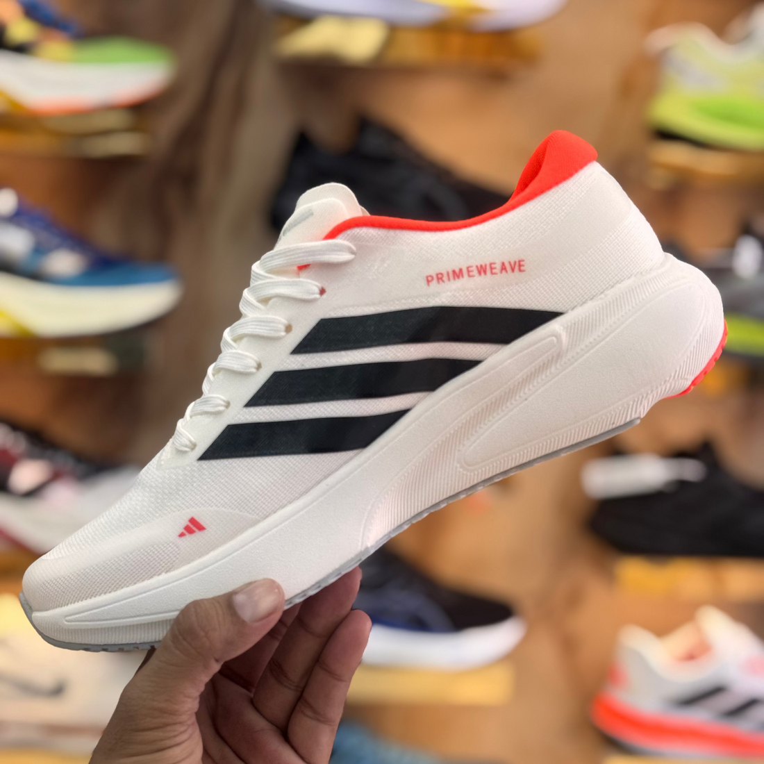 Adidas Super Nova Rise 3 White Red Premium Quality (Dot Perfect)