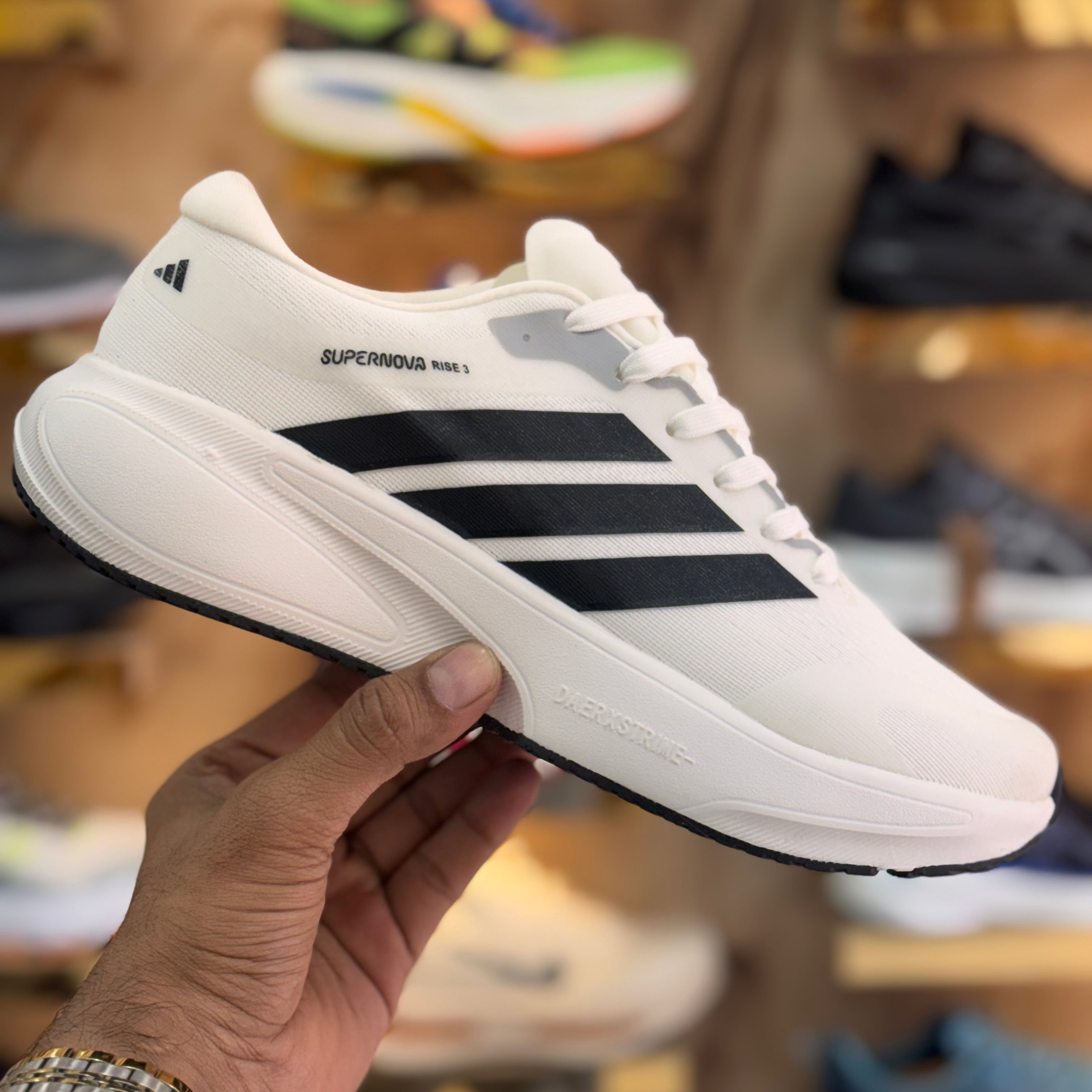Adidas Super Nova Rise 3 White Black Premium Quality (Dot Perfect)
