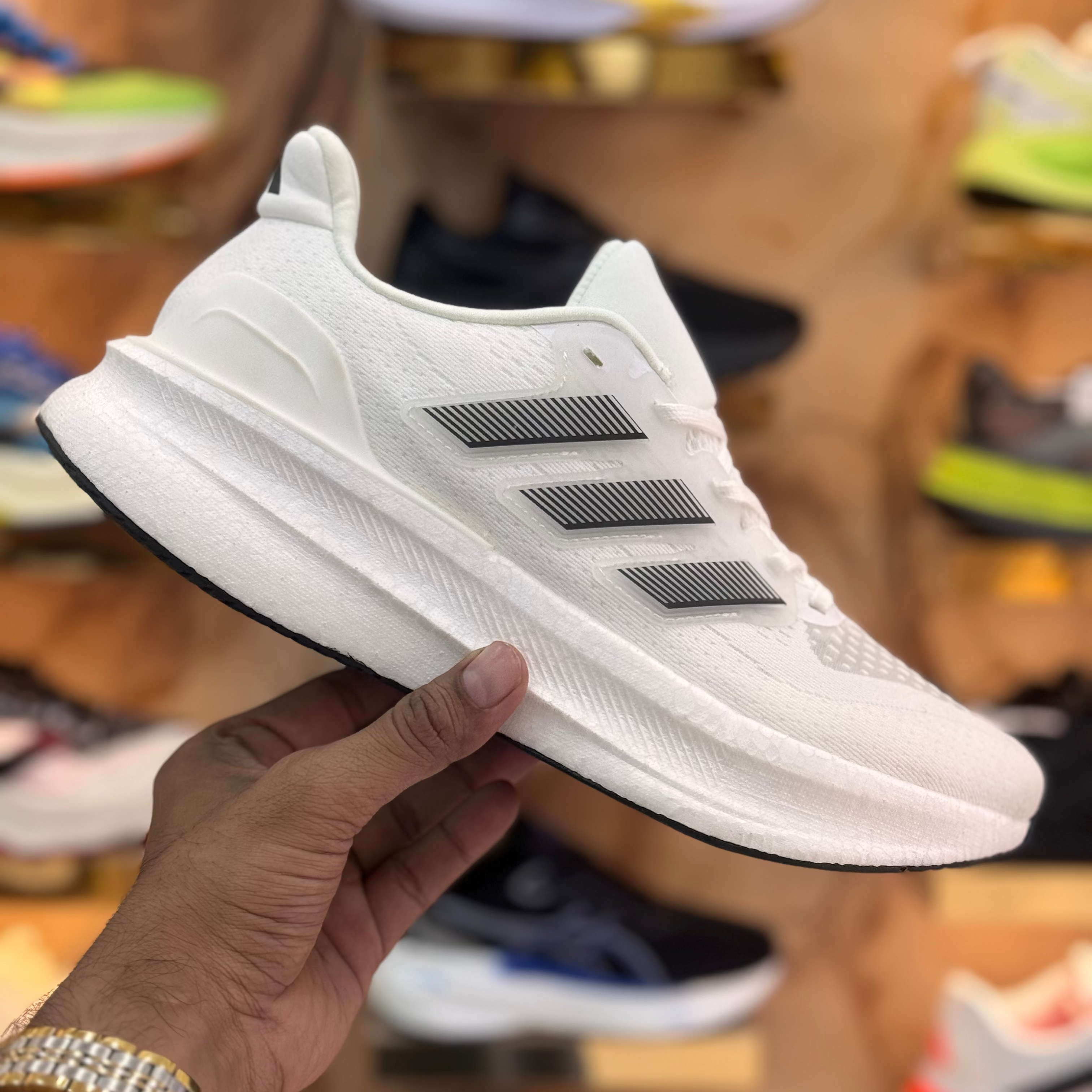 Adidas UltraRun 5 White Black Premium Quality (Dot Perfect)