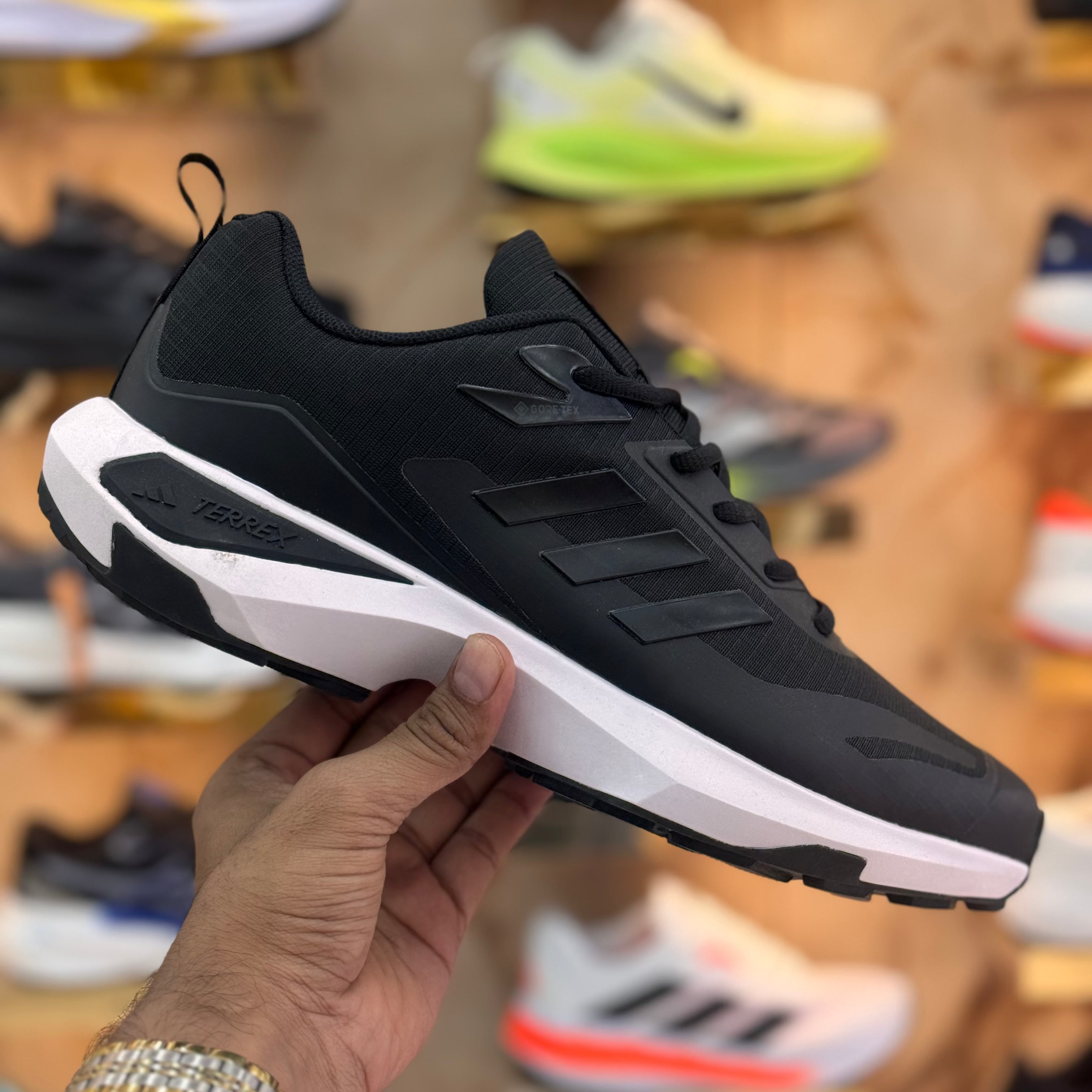 Adidas Tarrex Gore Tex Black white Premium Quality (Dot Perfect)