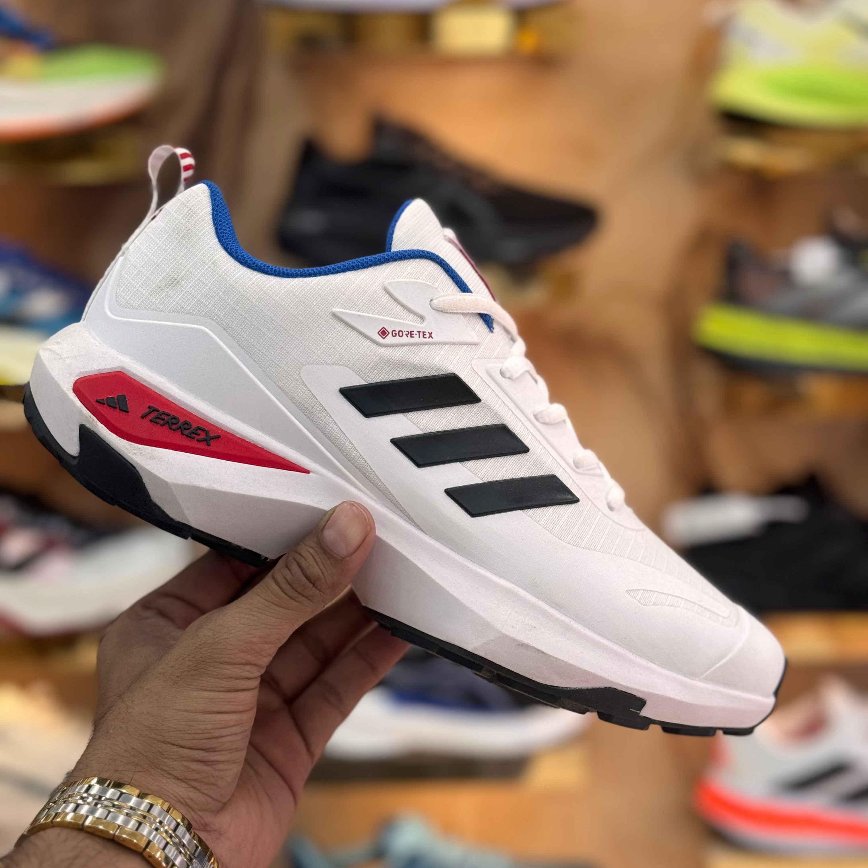 Adidas Tarrex Gore Tex White Red Premium Quality (Dot Perfect)