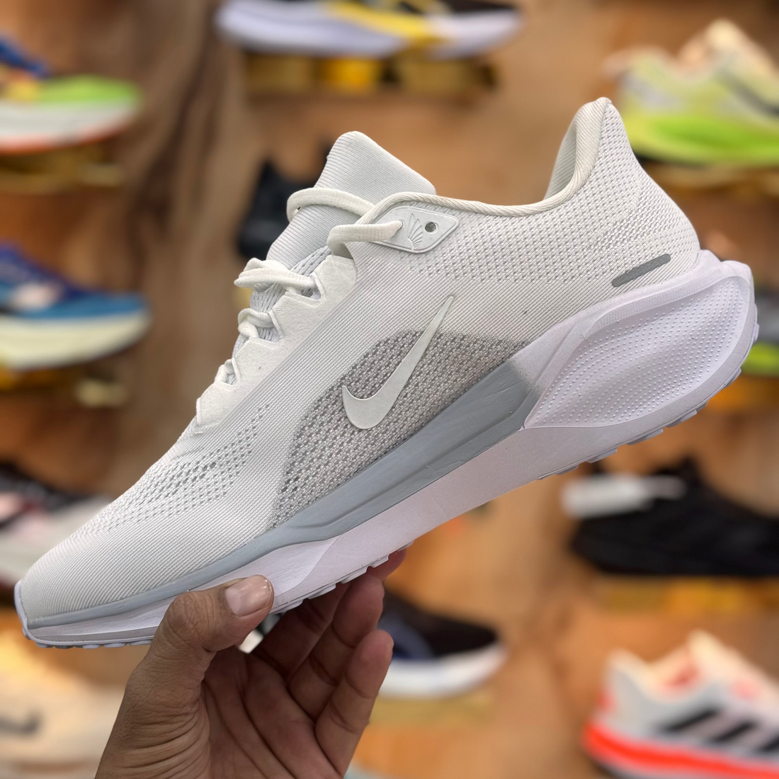 Nike React pegasus 41 Triple White Premium quality (Dot perfect)