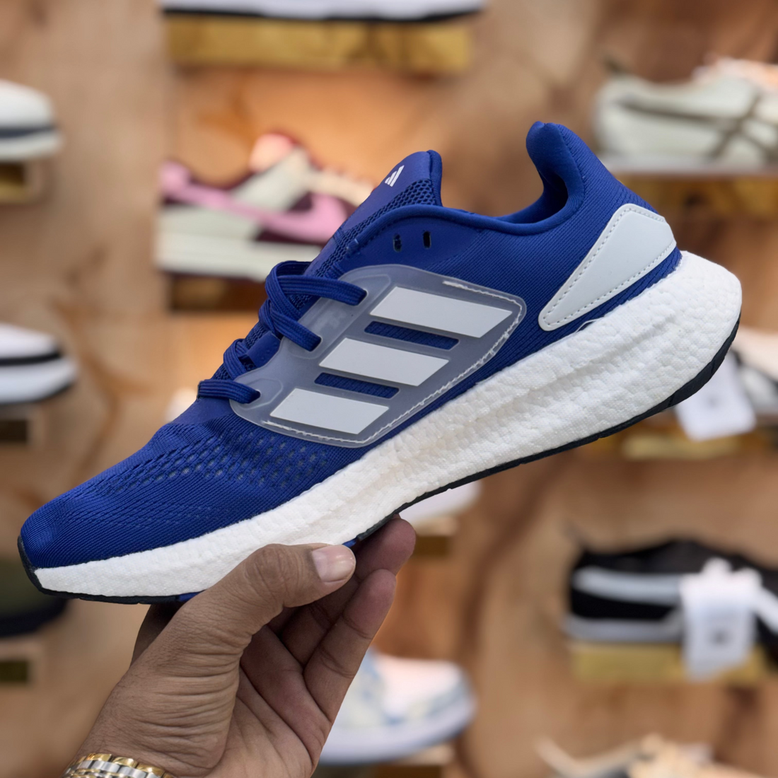 Adidas PureBoost 22  Premium Quality Blue White (Dot Perfect)