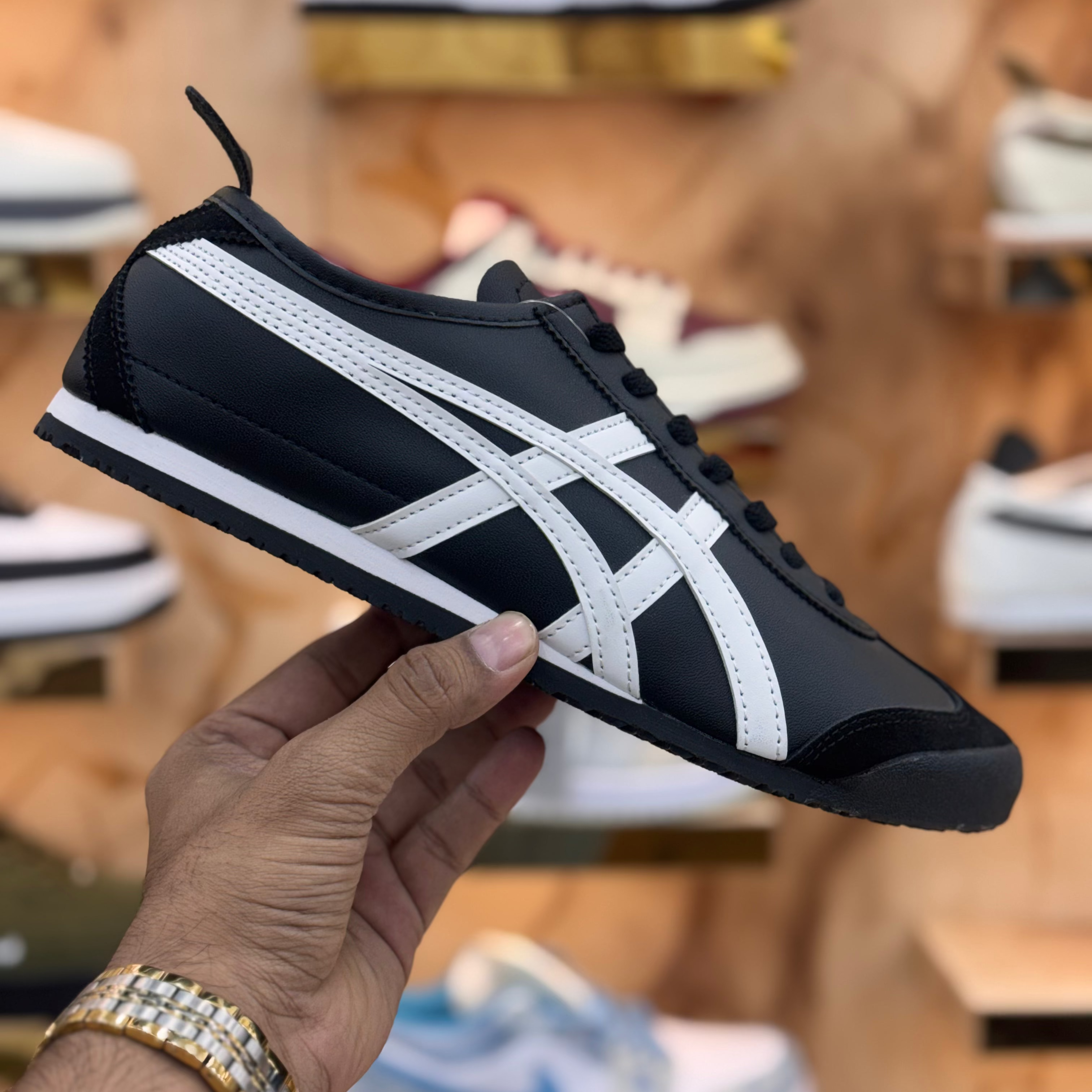 Onitsuka Tiger Triple Black White Premium Quality (Dot PErefect)