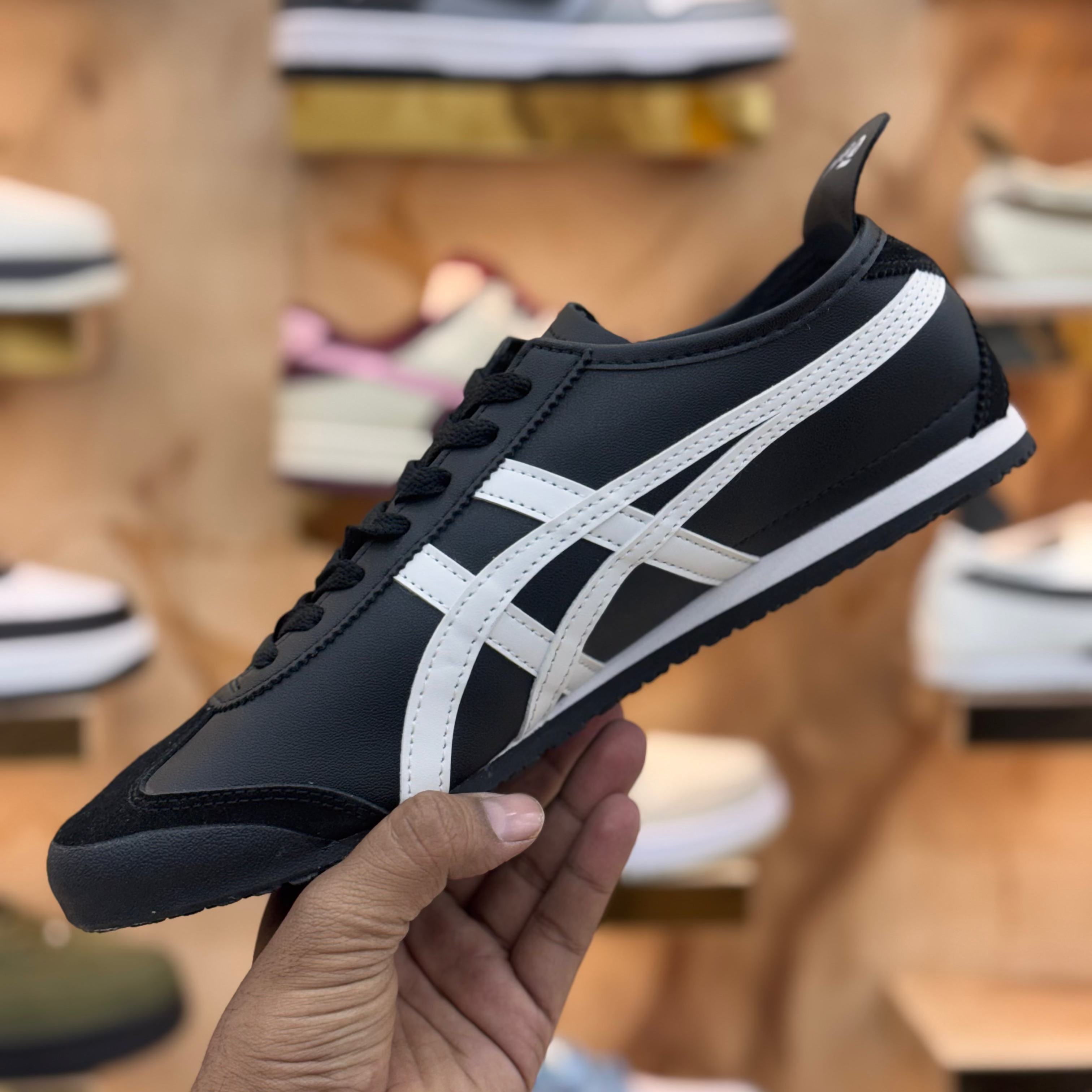 Onitsuka Tiger Triple Black White Premium Quality (Dot PErefect)