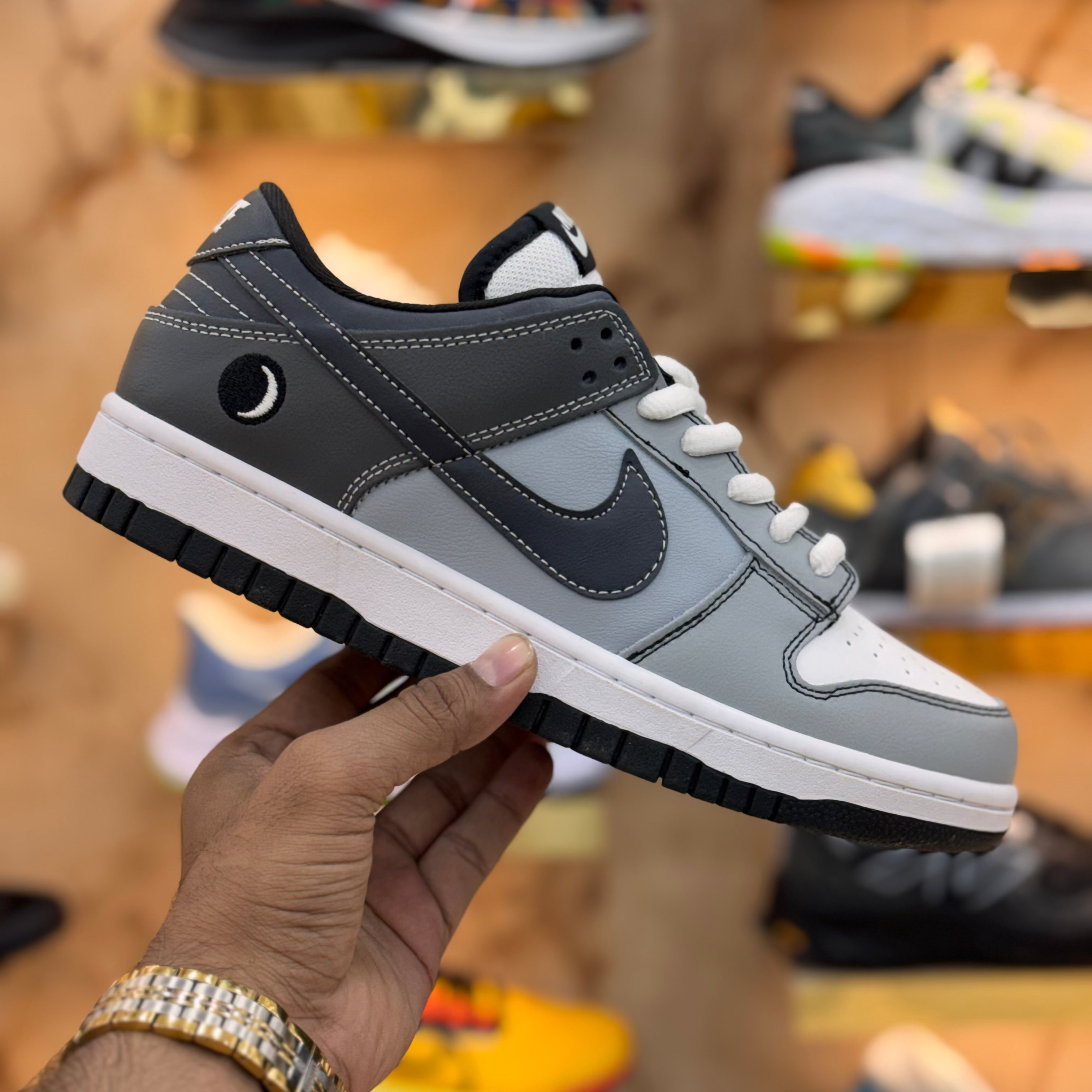 Nike Jordan 1 Sb Dunk Grey White Premium Quality (Dot Perfect)