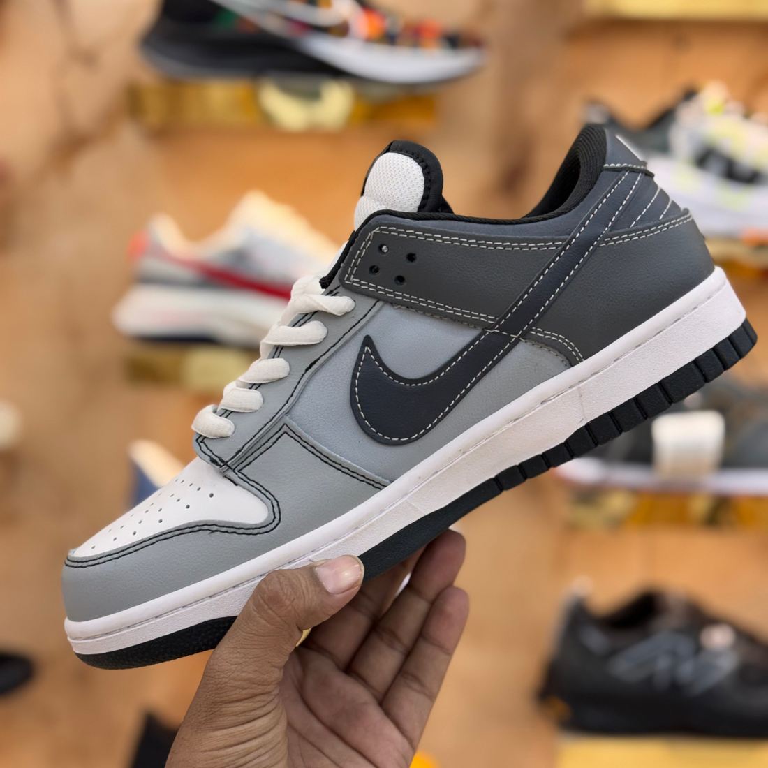Nike Jordan 1 Sb Dunk Grey White Premium Quality (Dot Perfect)