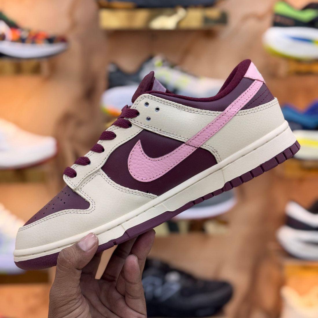 Nike Air Jordan 1 SB  Dunk Low 'Night Maroon and Medium Soft Pink" Premium Quality (Dot Perfect)