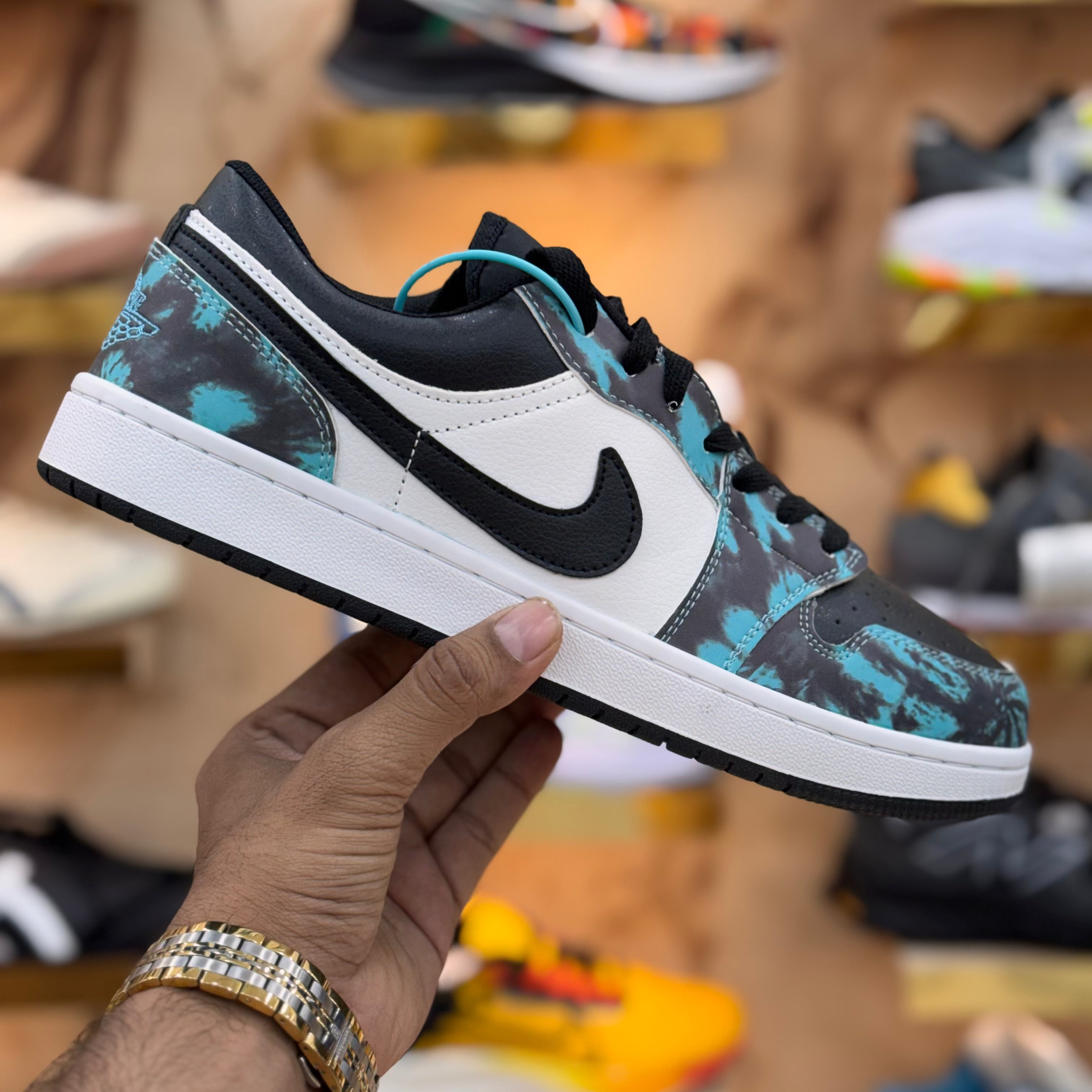 Nike Air jordan 1 Low Top Green Tie Dye