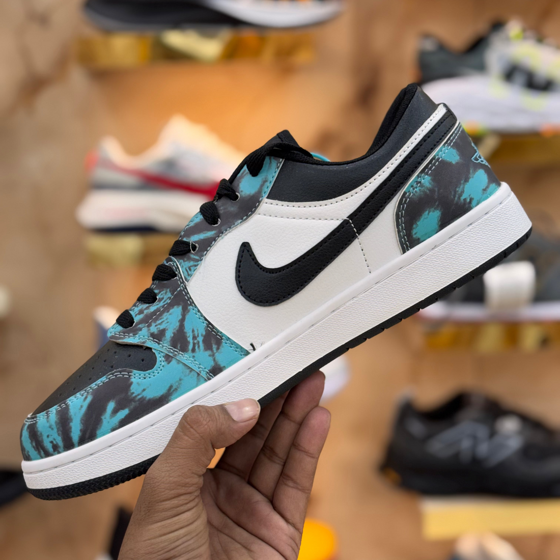 Nike Air jordan 1 Low Top Green Tie Dye