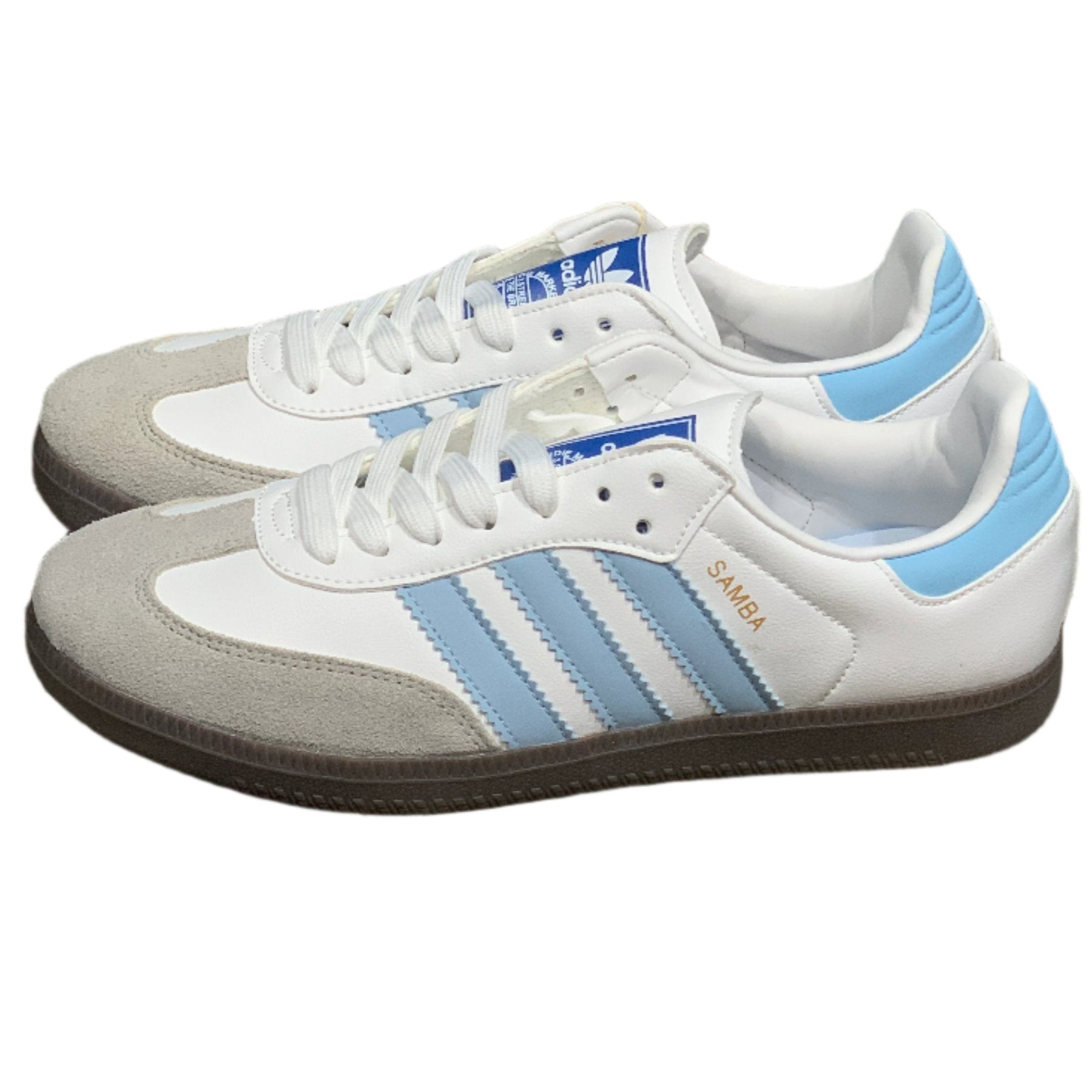 Adidas Samba OG Cloud White Sky Blue Premium Quality(Dot Perfect)