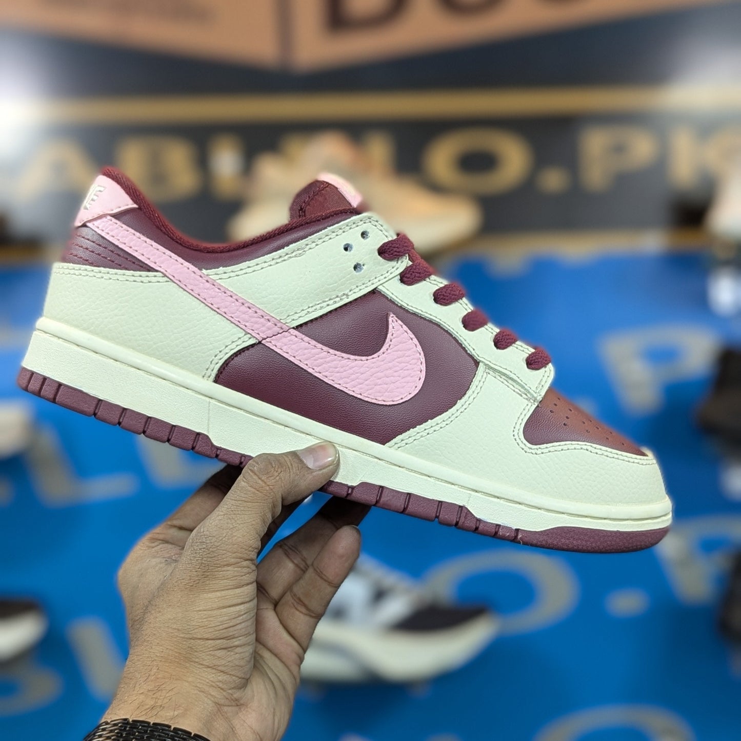 Nike Air Jordan 1 SB  Dunk Low 'Night Maroon and Medium Soft Pink" Premium Quality (Dot Perfect)