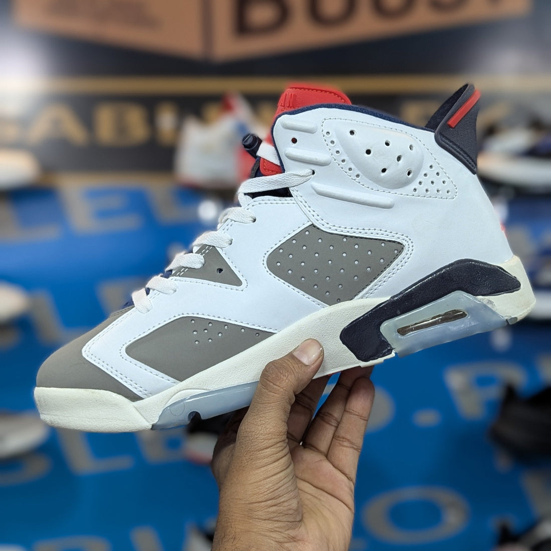 Nike Jordan 6 White Red Premium Quality (Dot Perfect)