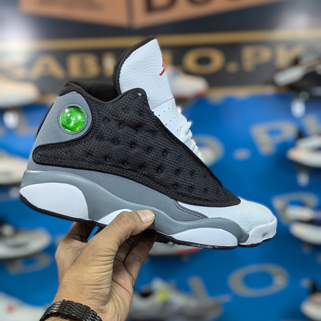 Jordan 13 White Black Gray Premium Quality (Dot Perfect)